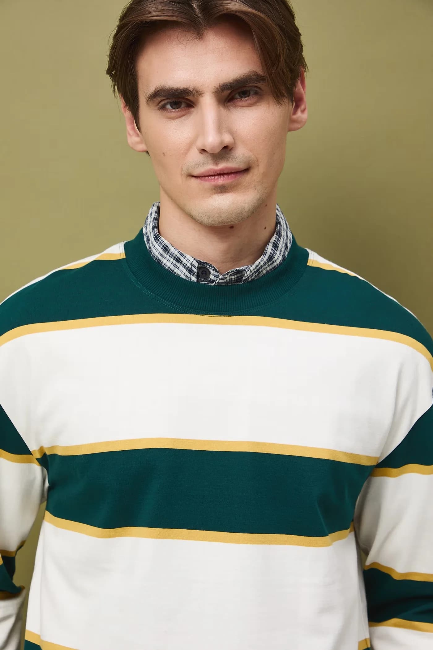 Мужская хлопковая рубашка с длинным рукавом - фото 5