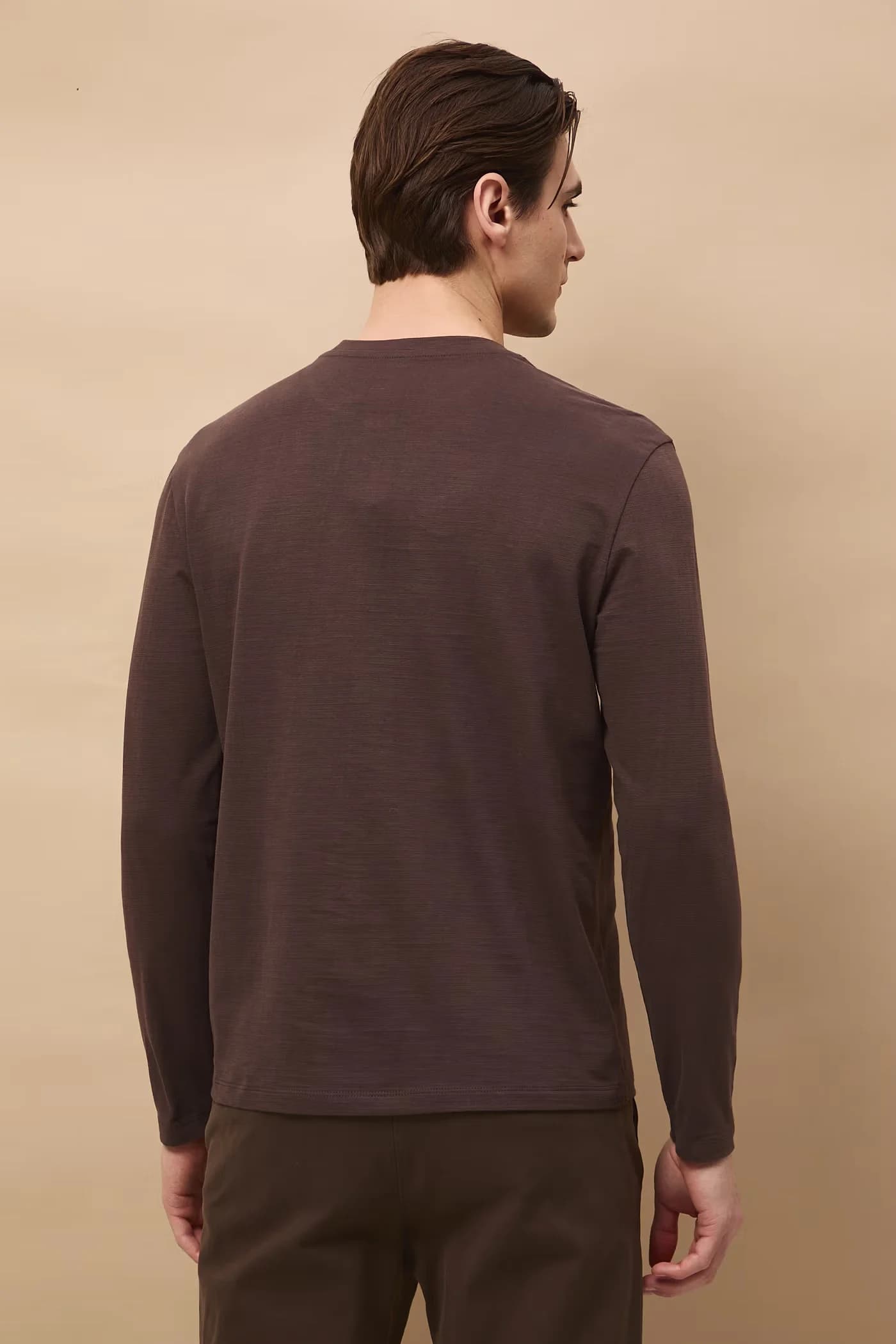 Мужская хлопковая рубашка с длинным рукавом - фото 4