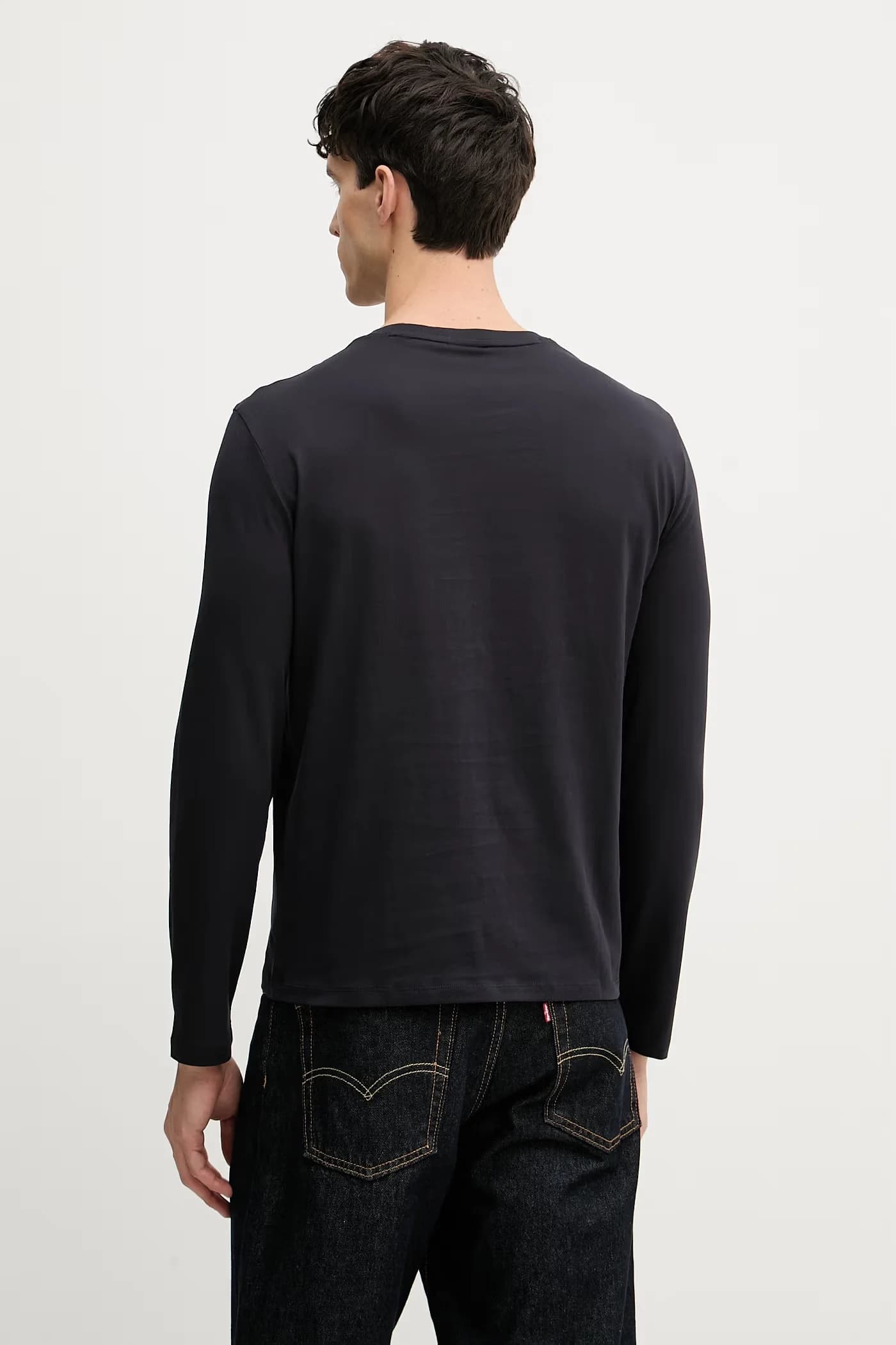 Мужская хлопковая рубашка с длинным рукавом - фото 2