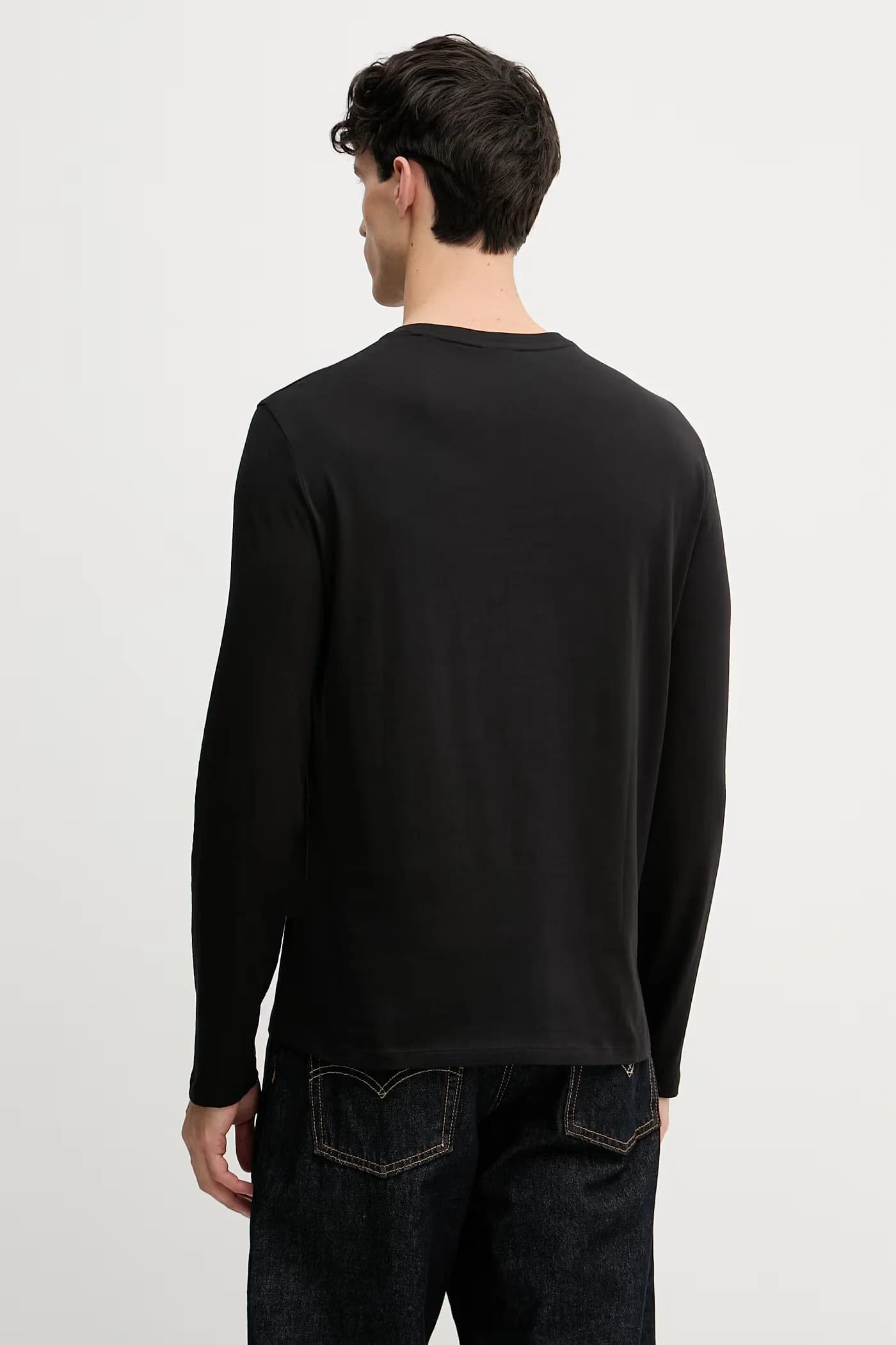 Мужская хлопковая рубашка с длинным рукавом - фото 3