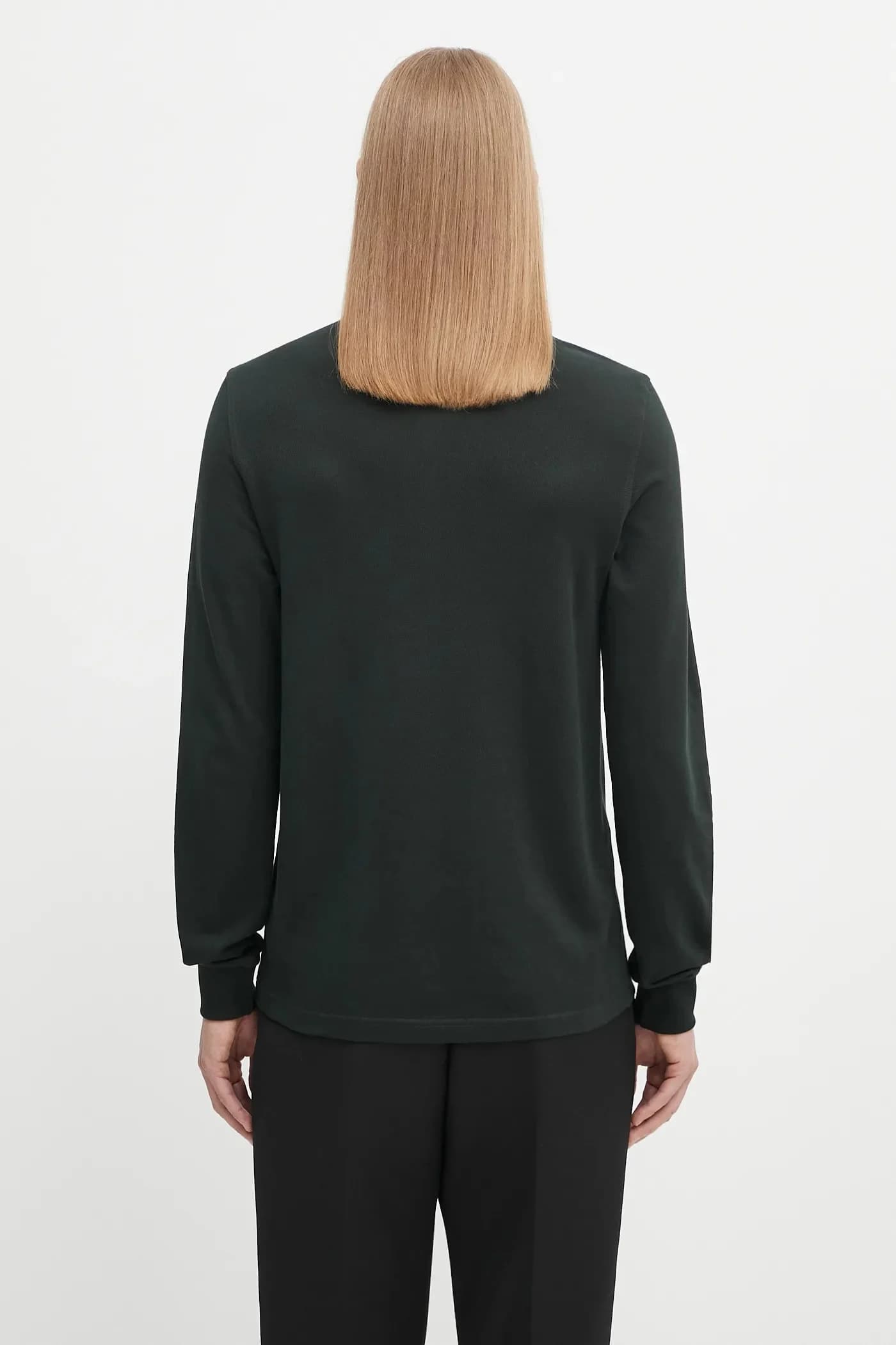 Хлопковая рубашка с длинным рукавом - фото 3