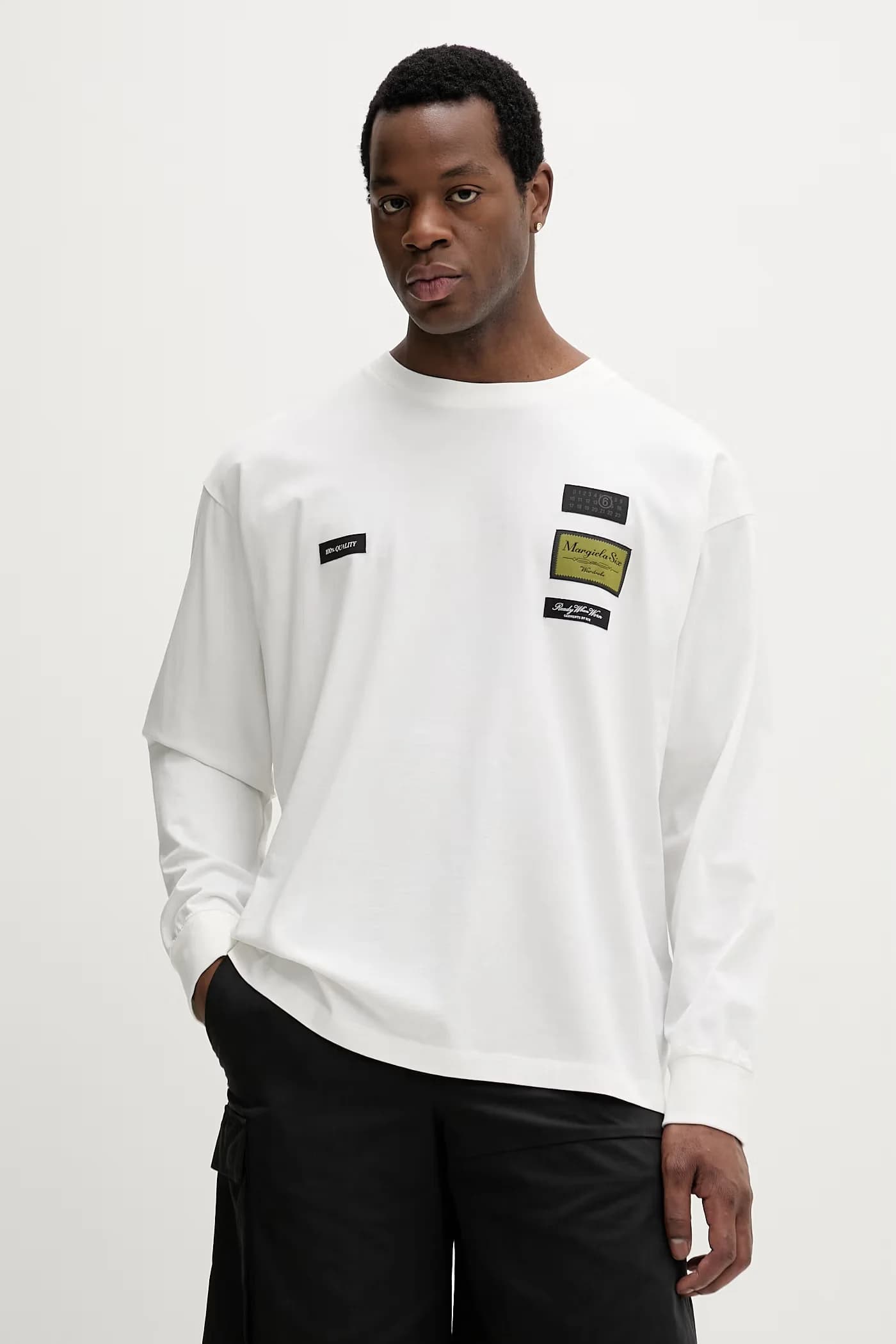 Хлопковая рубашка с длинным рукавом