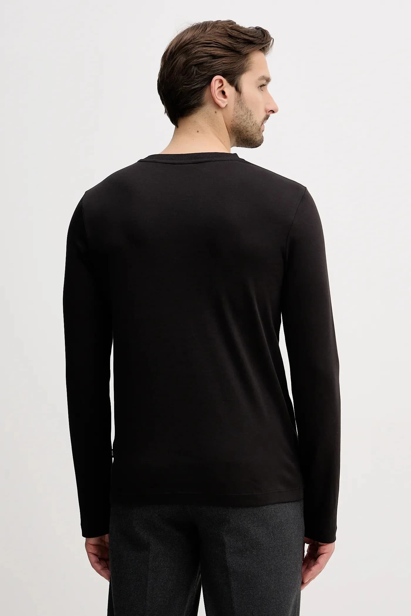 Хлопковая рубашка с длинным рукавом - фото 3