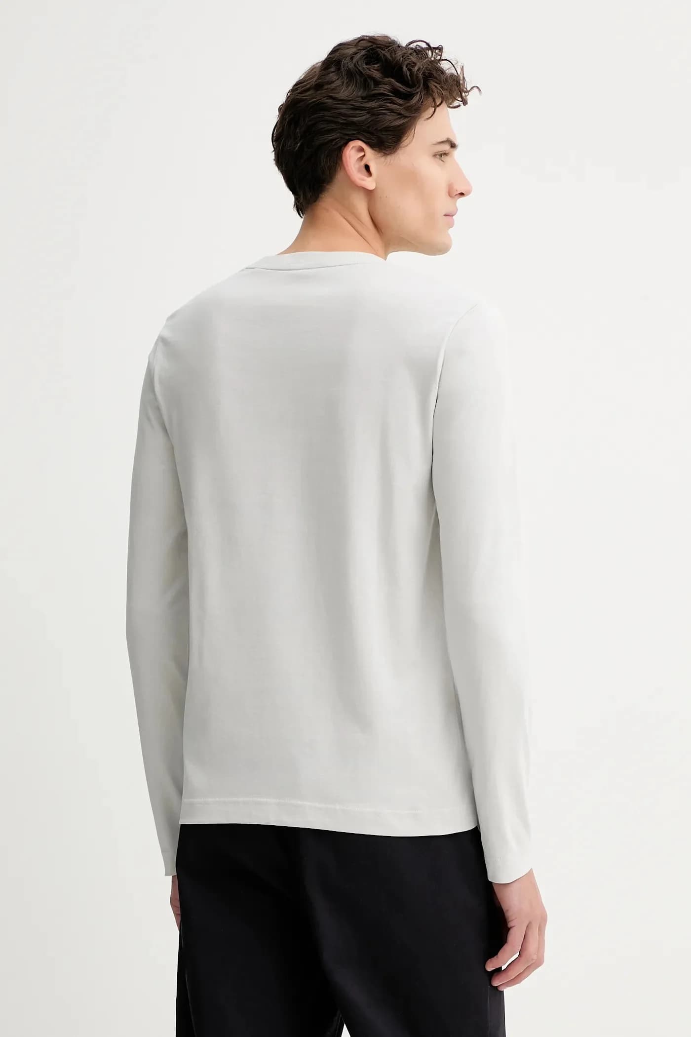 Хлопковая рубашка с длинным рукавом - фото 3