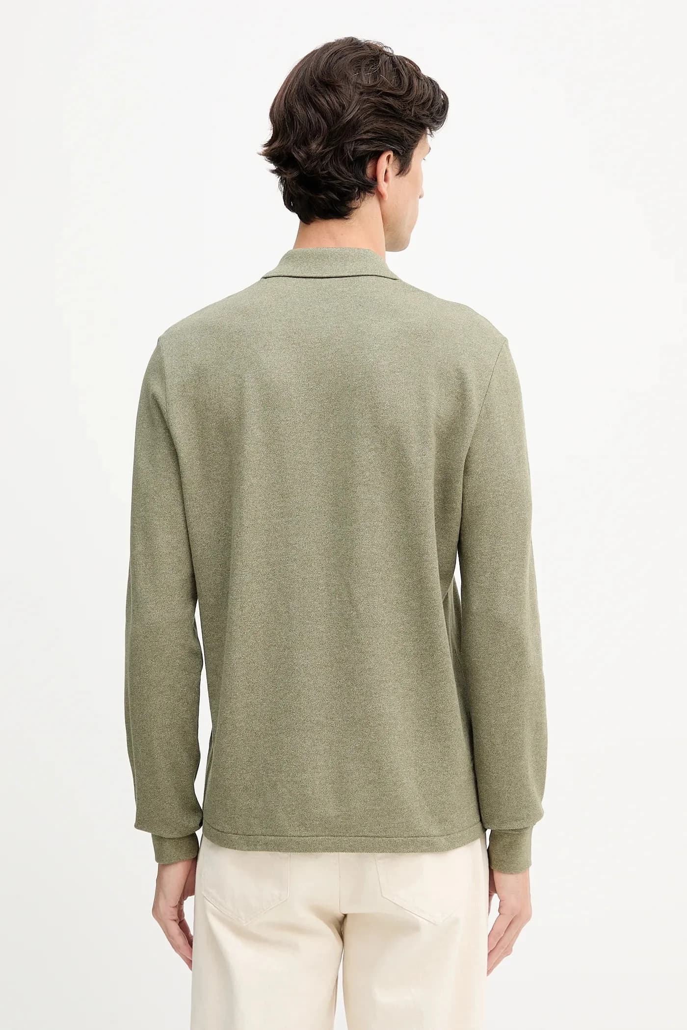 Хлопковая рубашка с длинным рукавом - фото 3