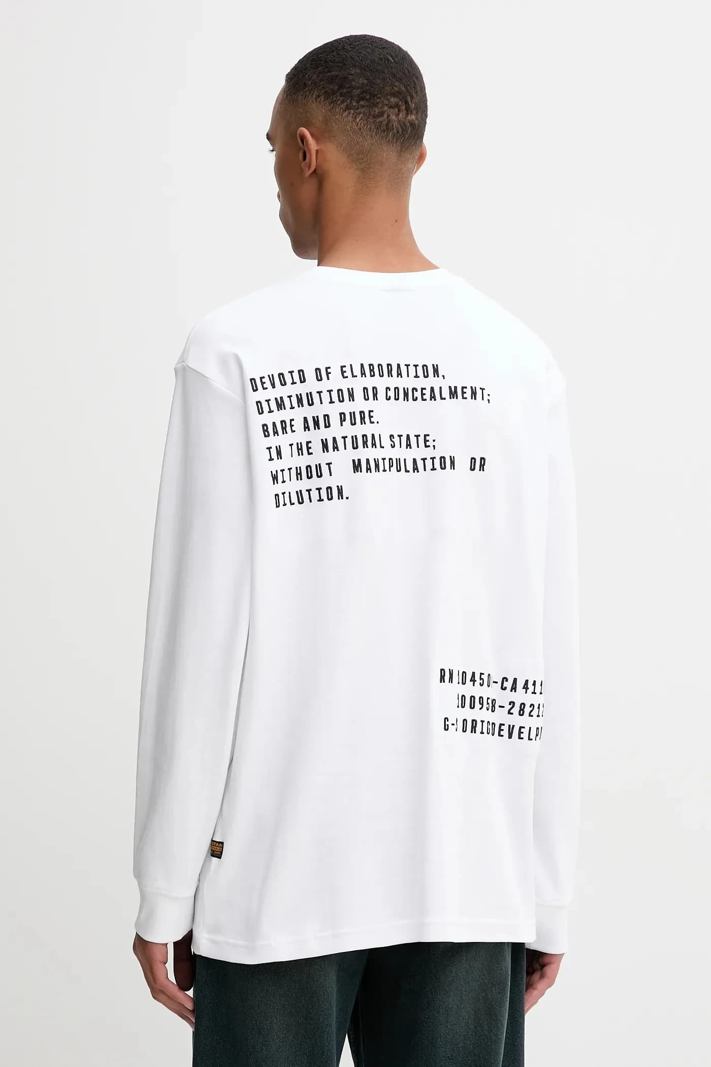 Хлопковый лонгслив с вышивкой сзади