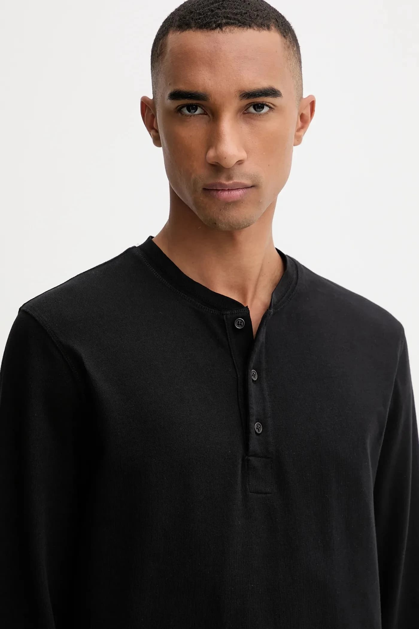 Хлопковая рубашка с длинным рукавом - фото 3