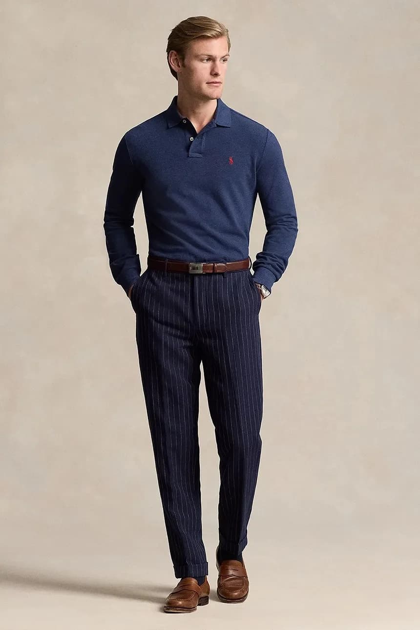 Хлопковая рубашка с длинным рукавом - фото 3