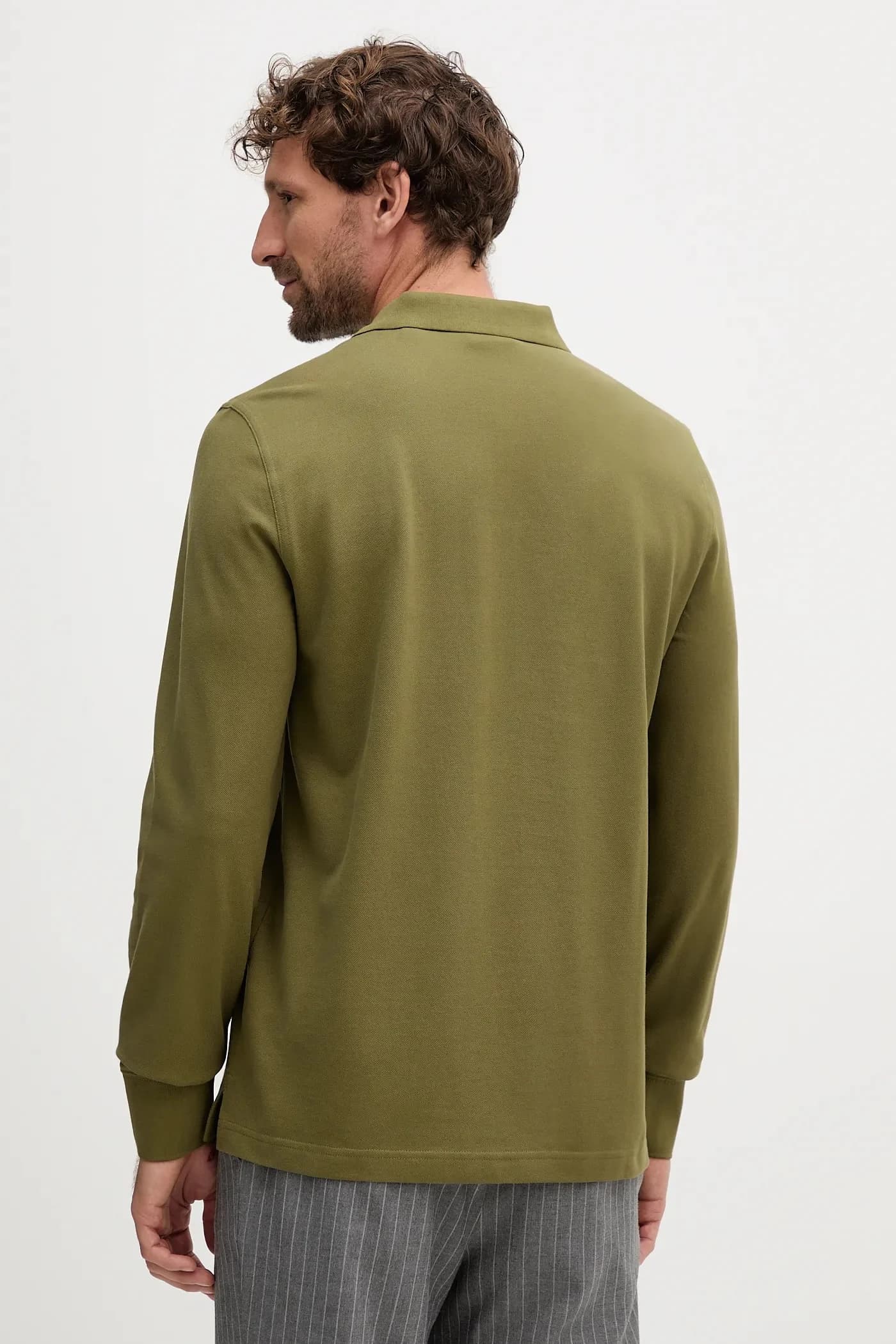 Хлопковая рубашка с длинным рукавом - фото 3