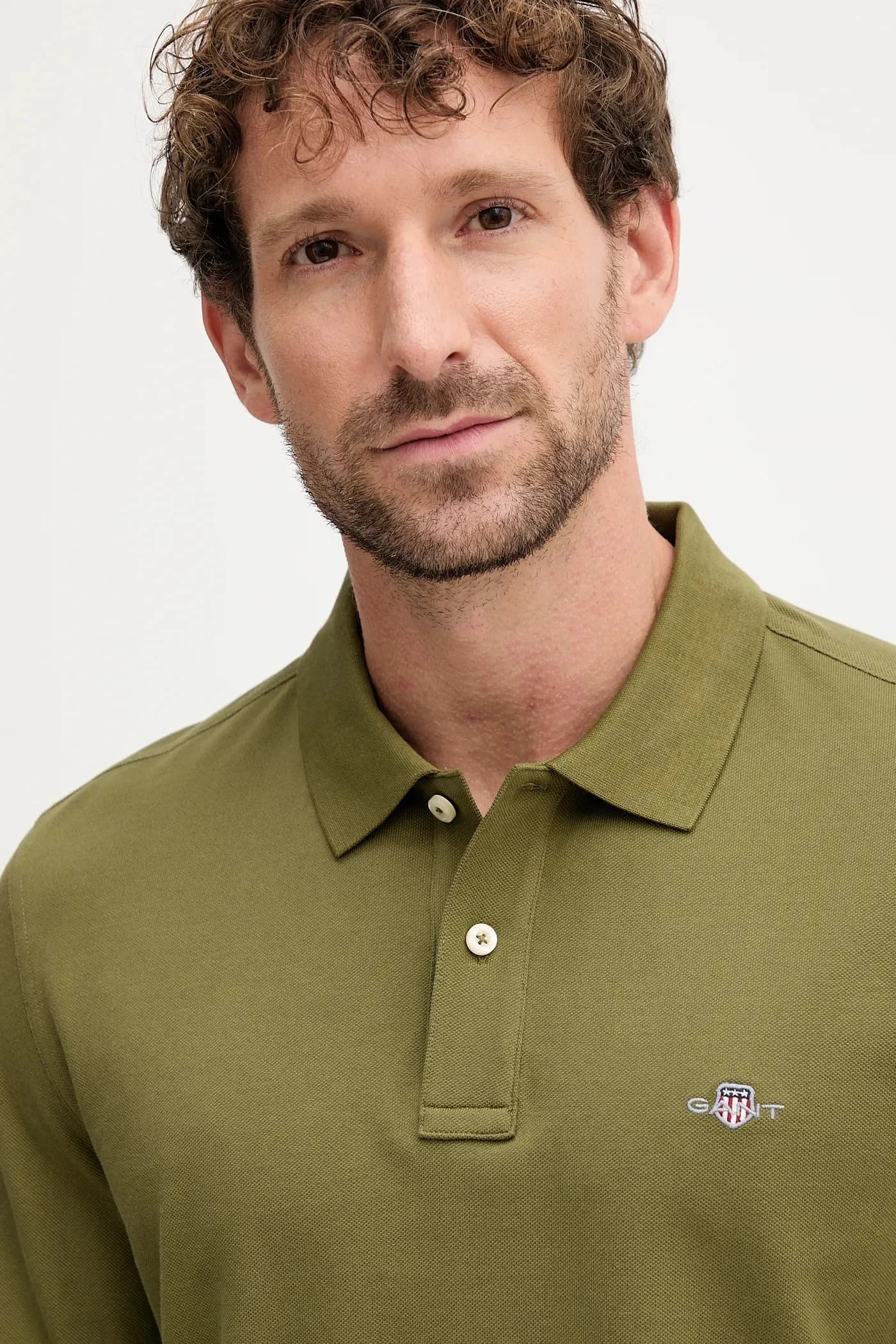 Хлопковая рубашка с длинным рукавом - фото 4