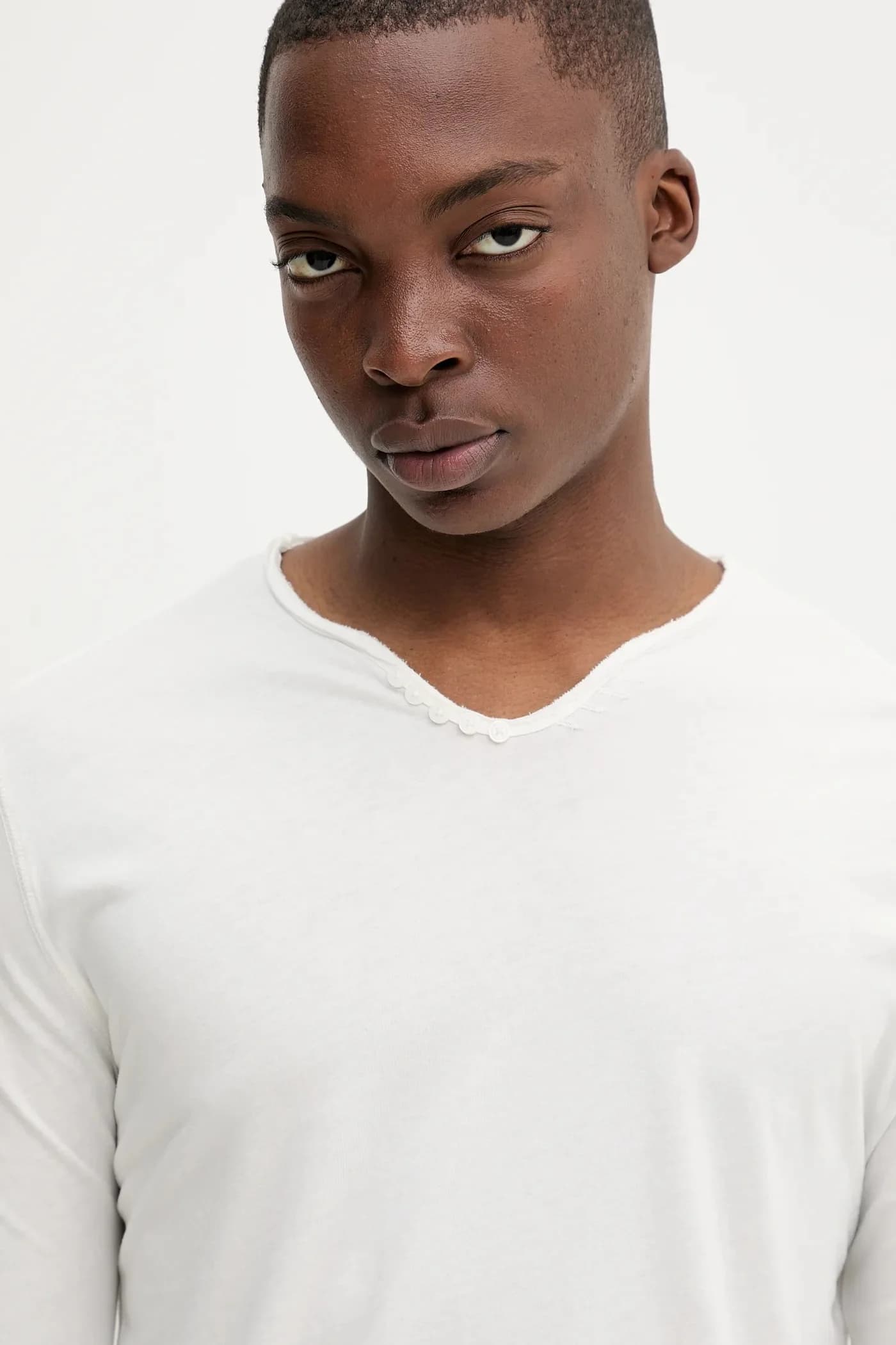 Хлопковая рубашка с длинным рукавом - фото 4