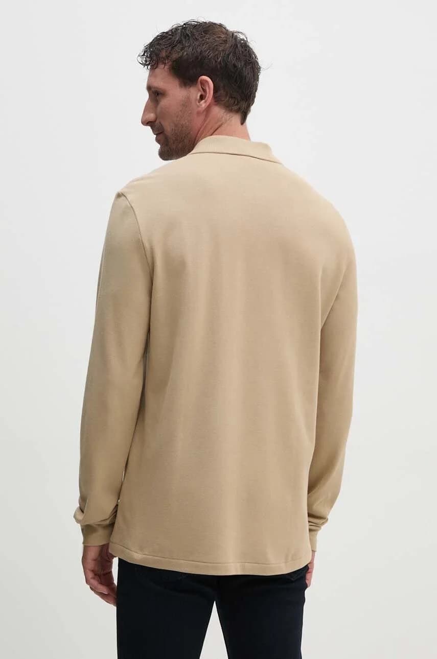 Хлопковая рубашка с длинным рукавом - фото 3