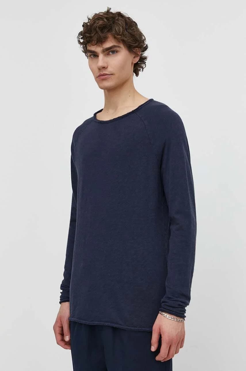 Хлопковая ФУТБОЛКА с длинными рукавами ML COL ROND