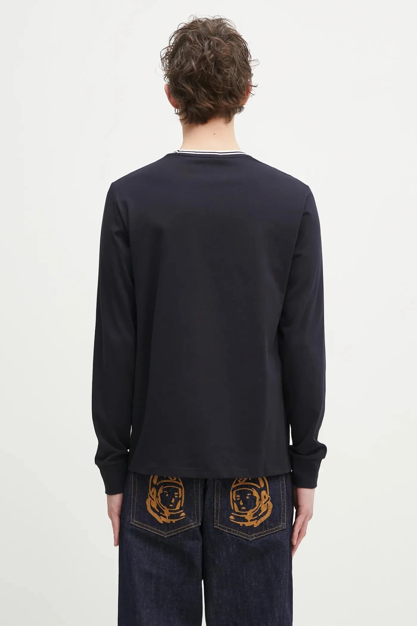 Хлопковая рубашка с длинным рукавом - фото 3