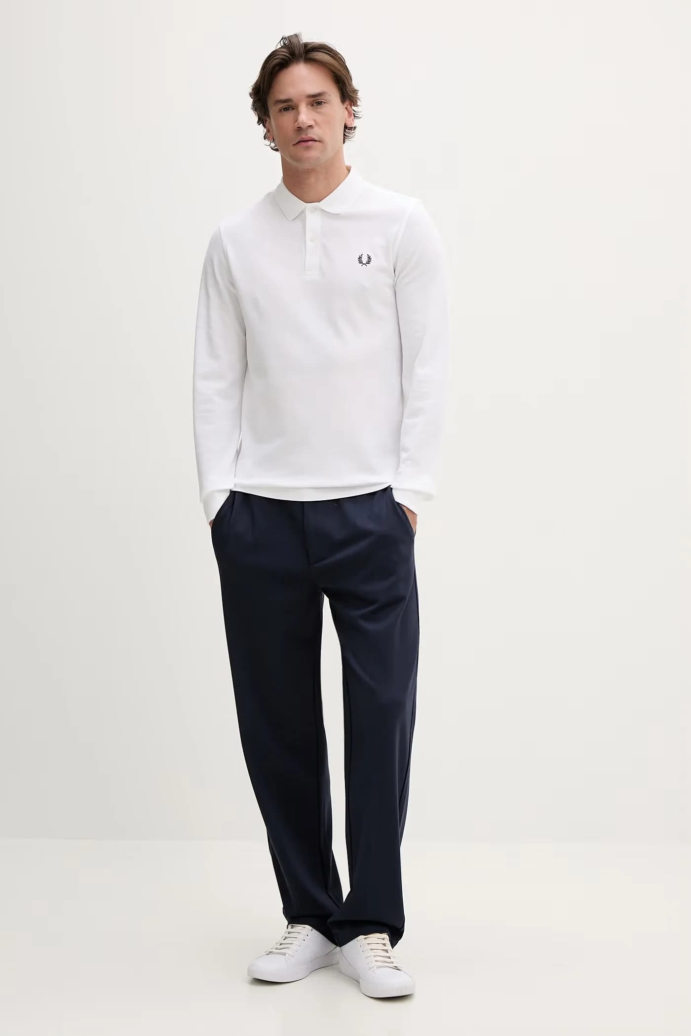 Хлопковая рубашка с длинным рукавом - фото 2