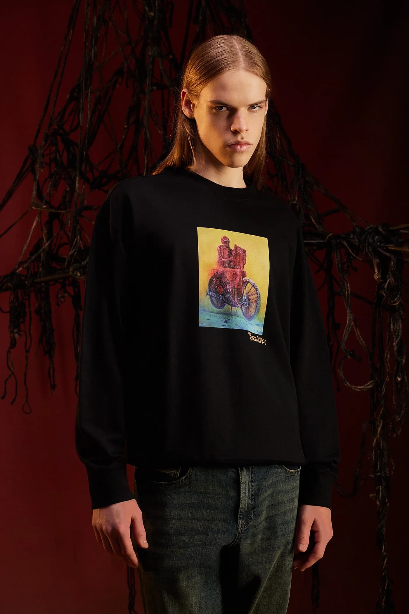 Хлопковая рубашка с длинным рукавом - фото 3