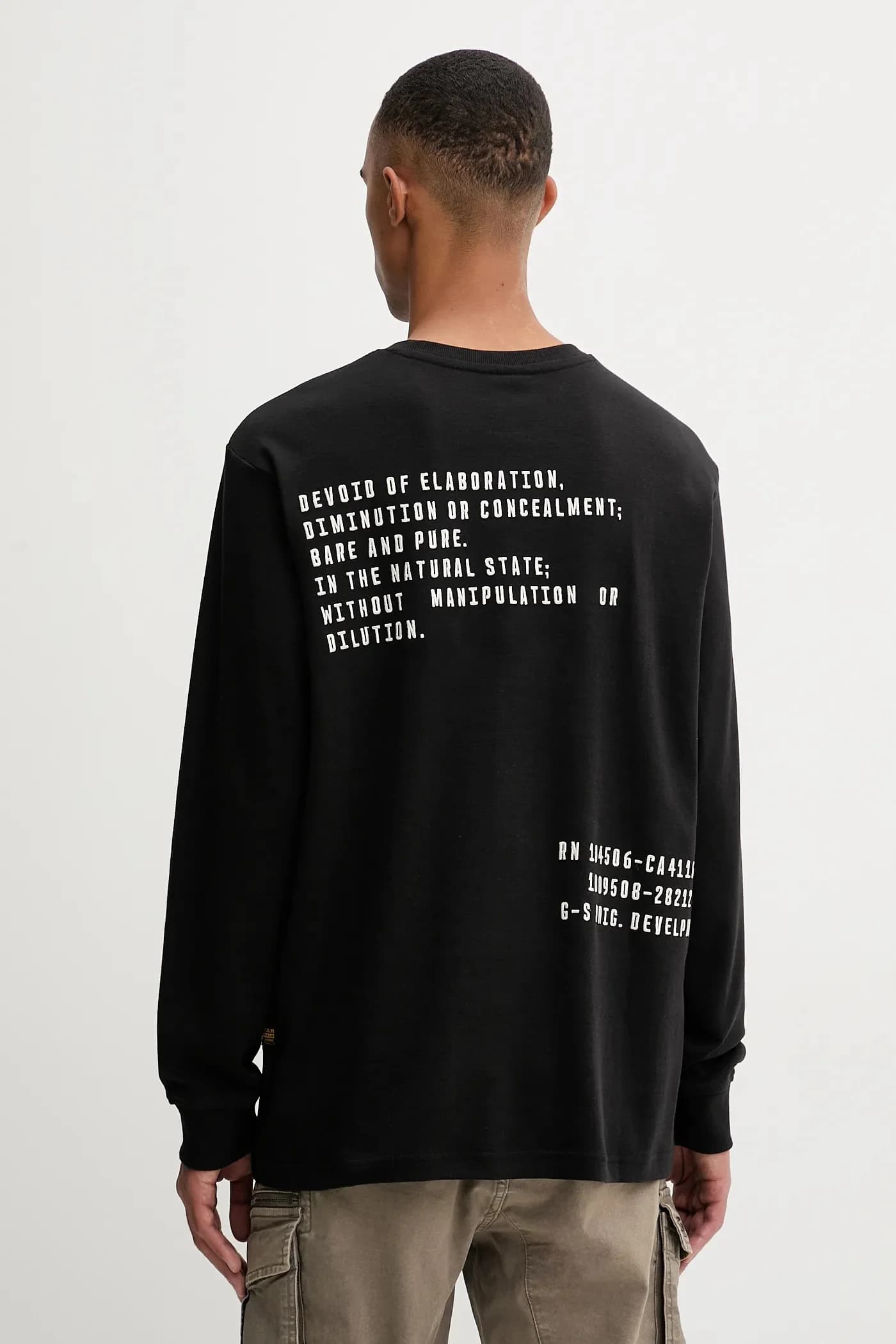 Хлопковый лонгслив с вышивкой сзади