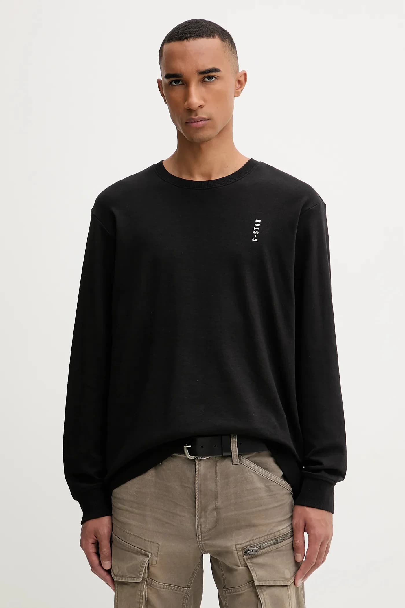 Хлопковый лонгслив с вышивкой сзади - фото 5