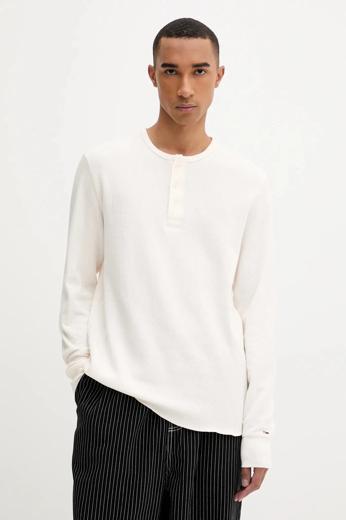 Хлопковая рубашка с длинным рукавом