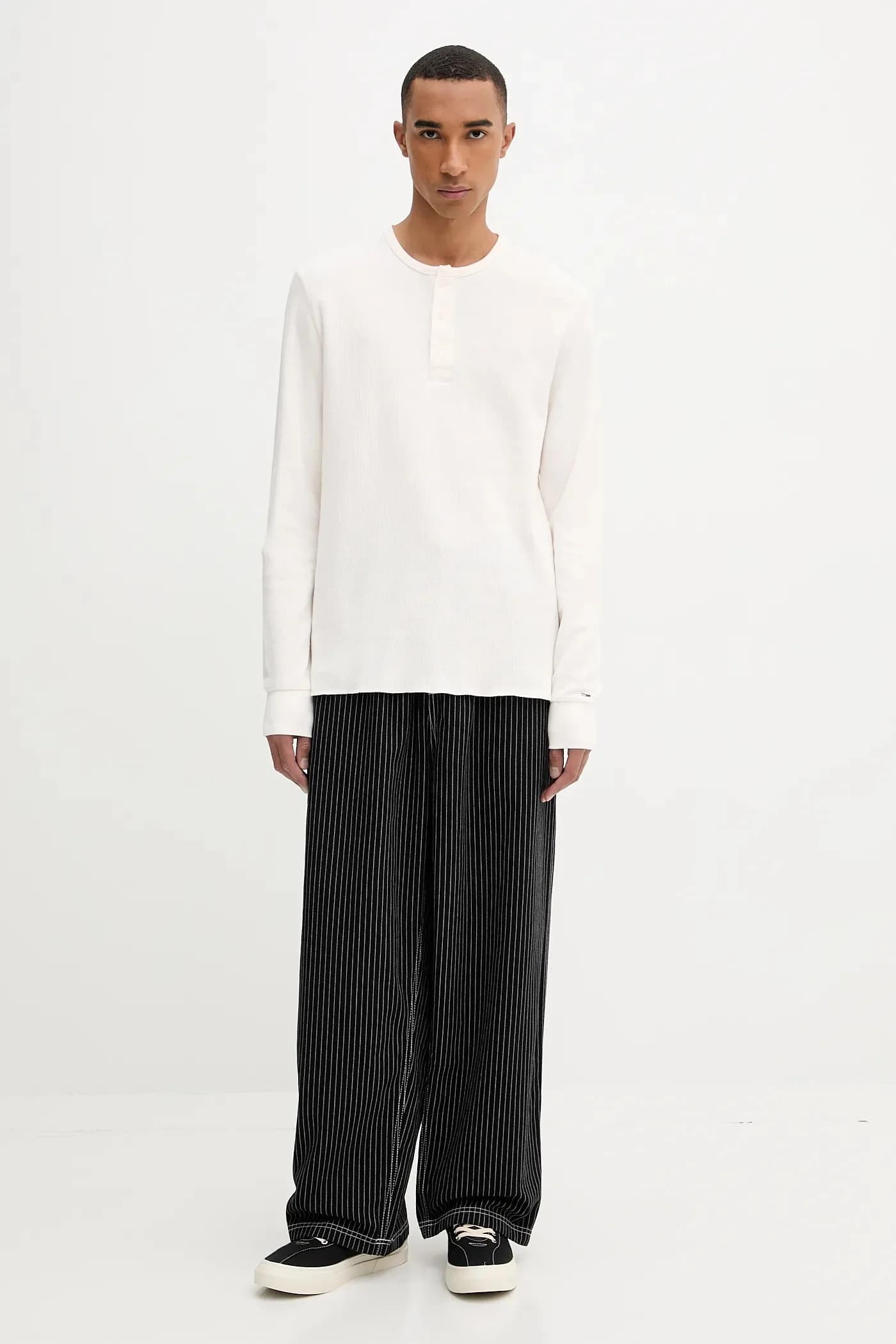 Хлопковая рубашка с длинным рукавом - фото 2