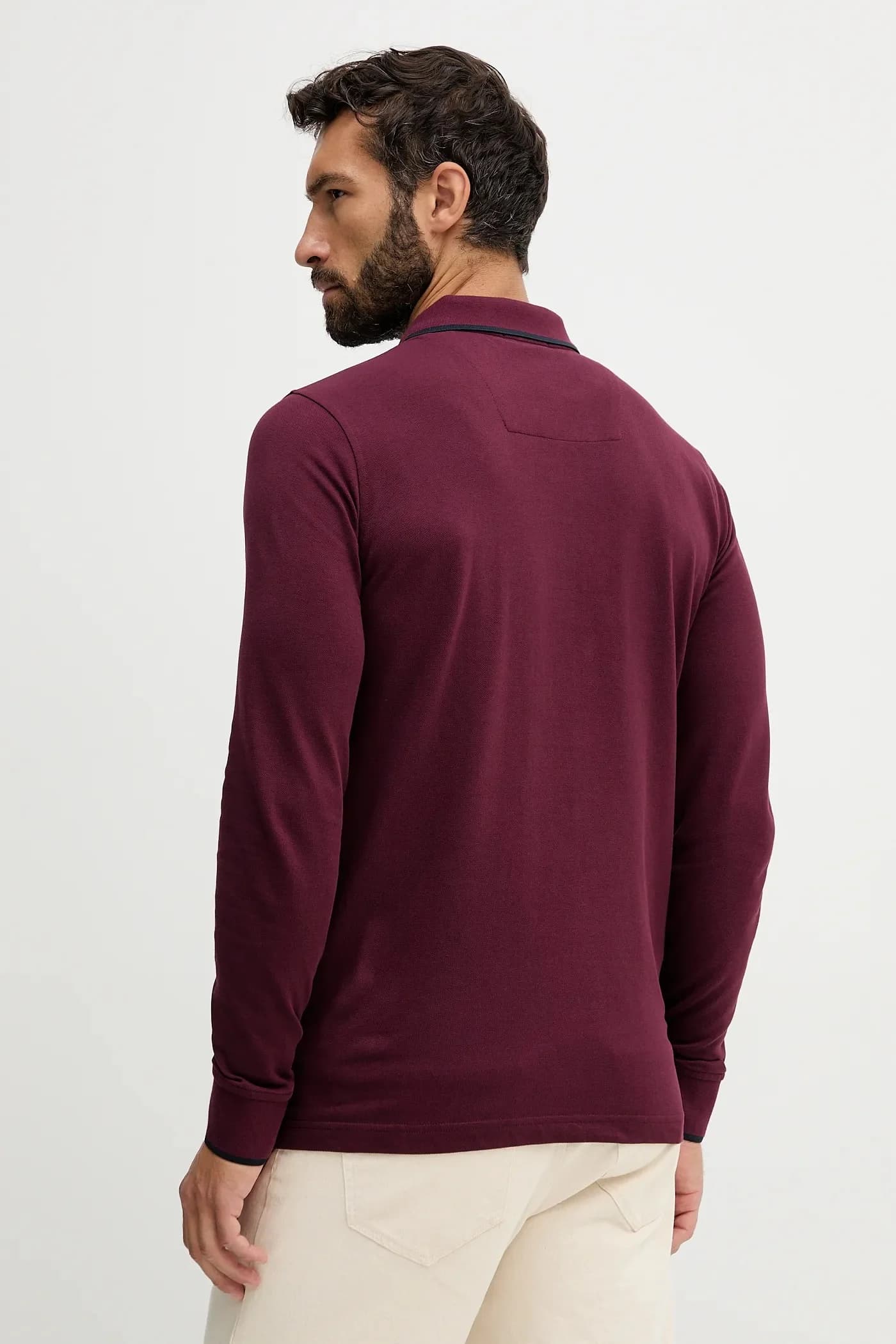 Хлопковая рубашка с длинным рукавом - фото 3