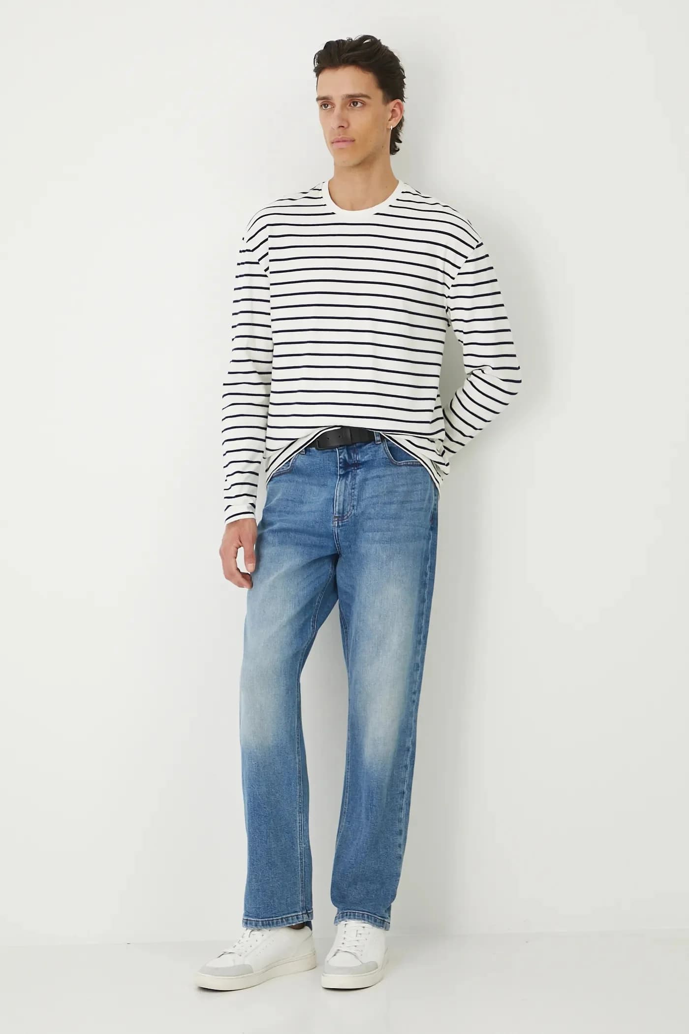 Хлопковая рубашка с длинным рукавом