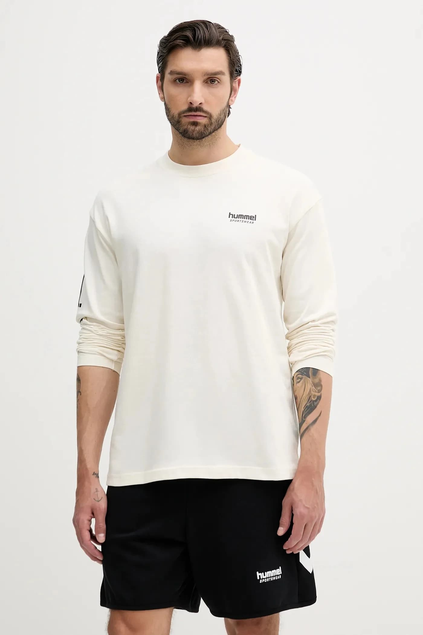 Хлопковая рубашка с длинным рукавом