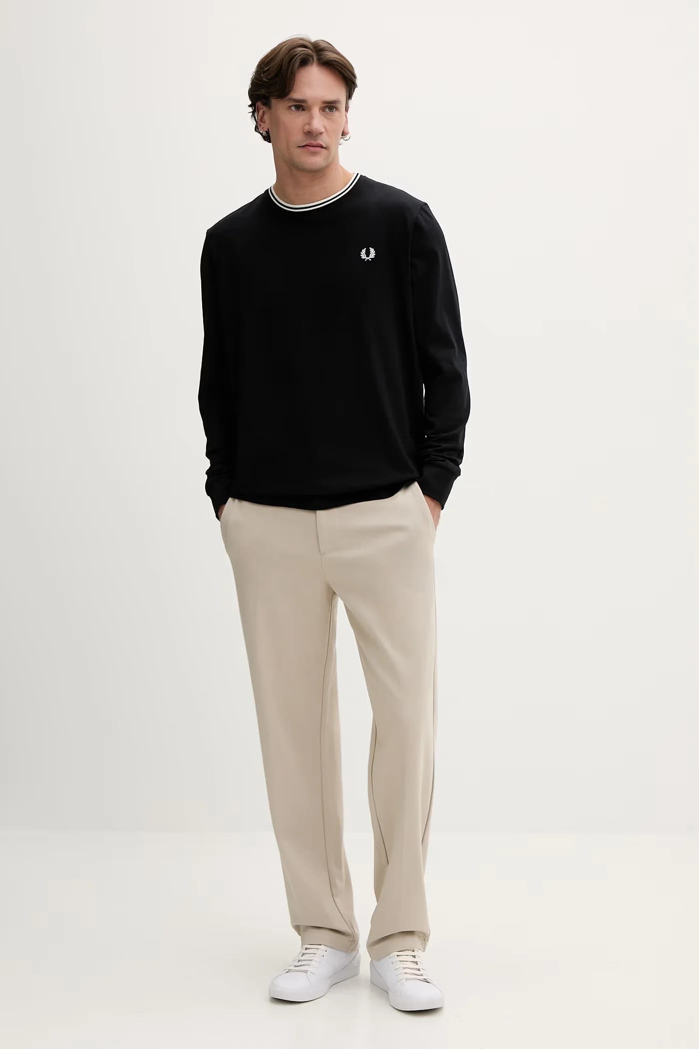 Хлопковая рубашка с длинным рукавом - фото 2