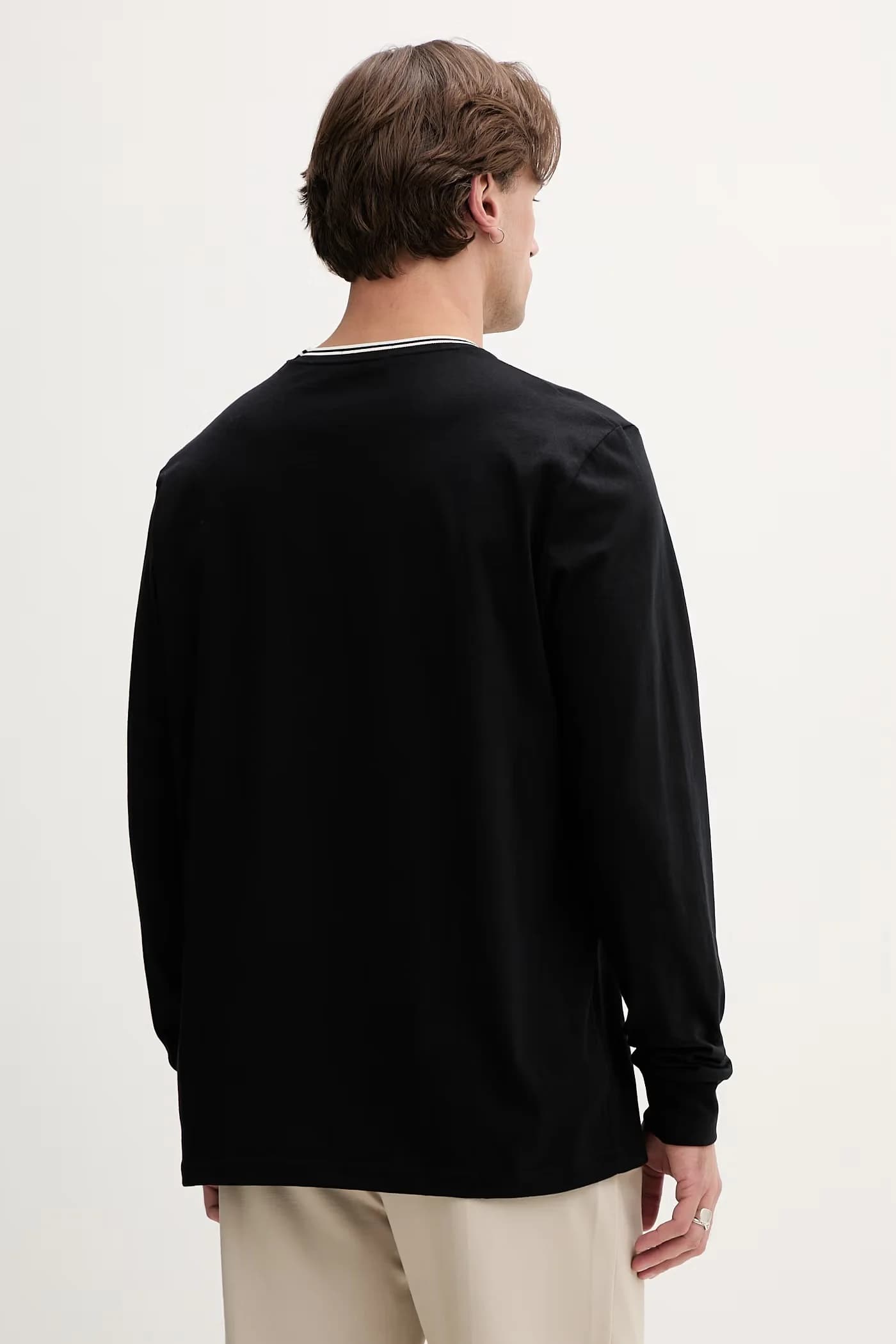 Хлопковая рубашка с длинным рукавом - фото 3