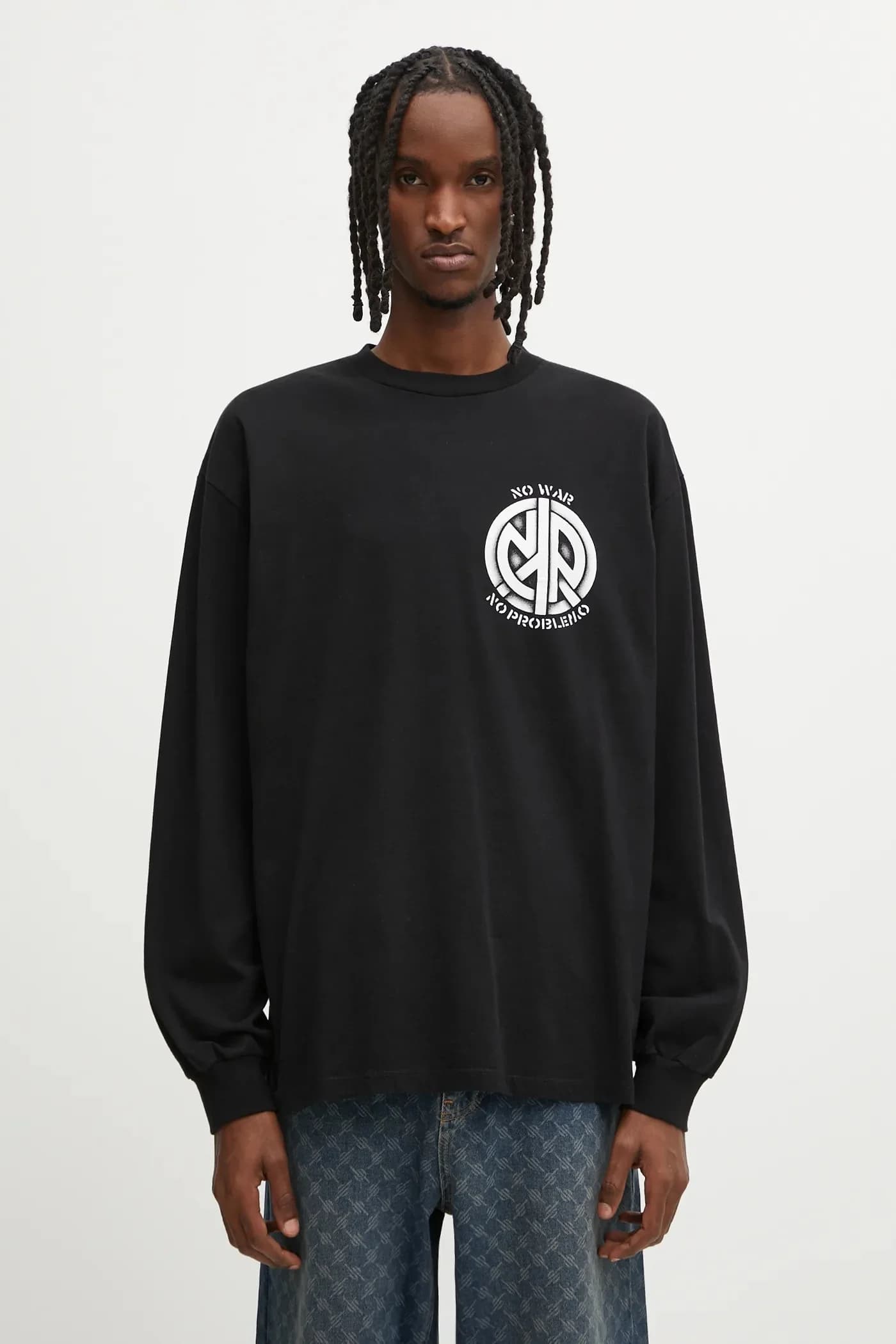 Хлопковая рубашка No War с длинными рукавами - фото 3