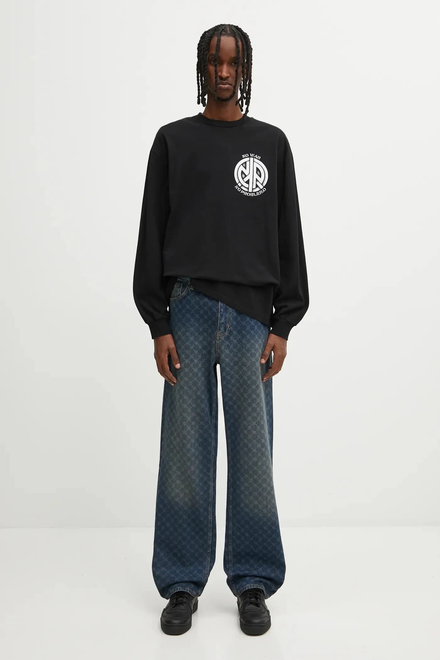 Хлопковая рубашка No War с длинными рукавами - фото 5