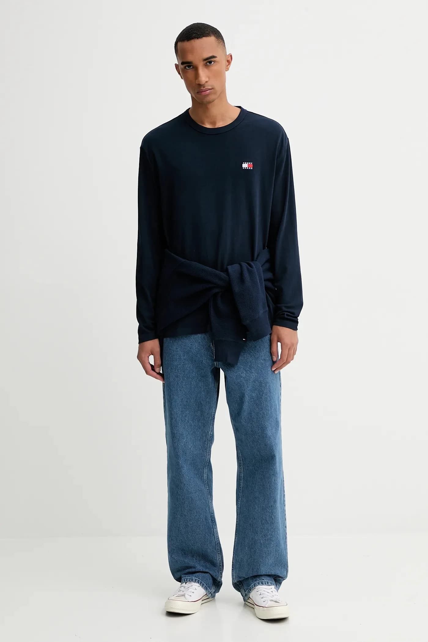 Хлопковая рубашка с длинным рукавом - фото 2