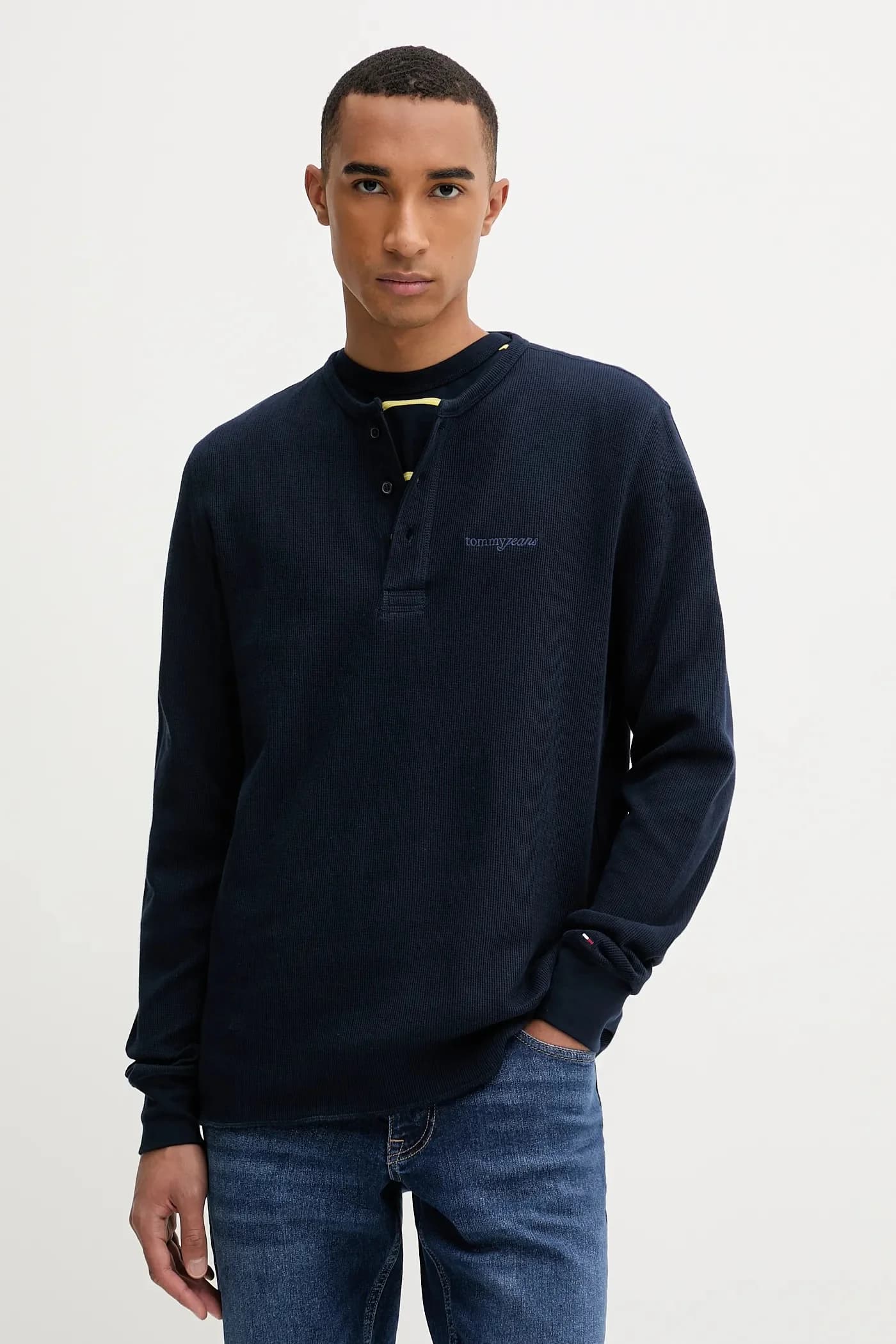 Хлопковая рубашка с длинным рукавом