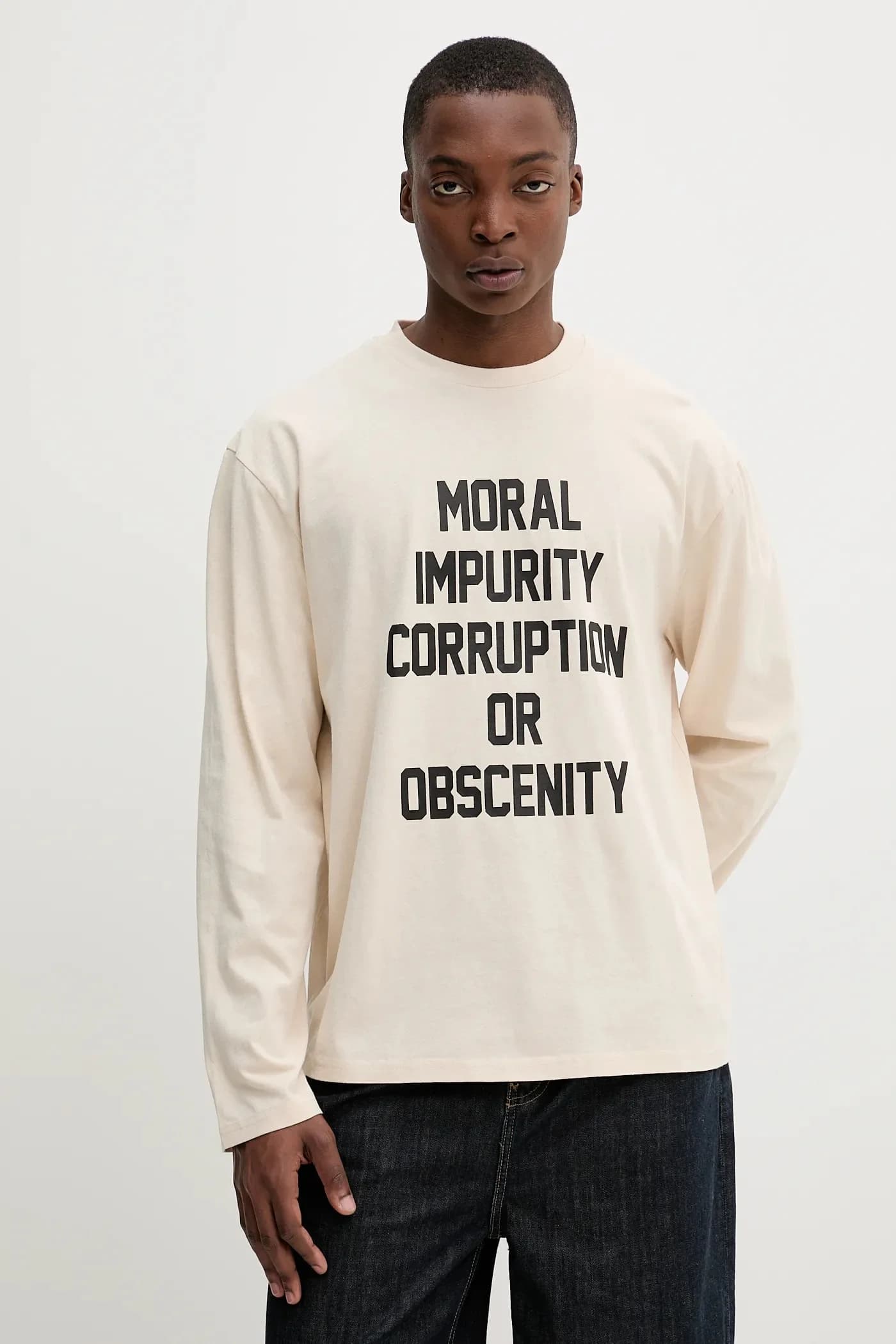 Хлопковая рубашка с длинным рукавом