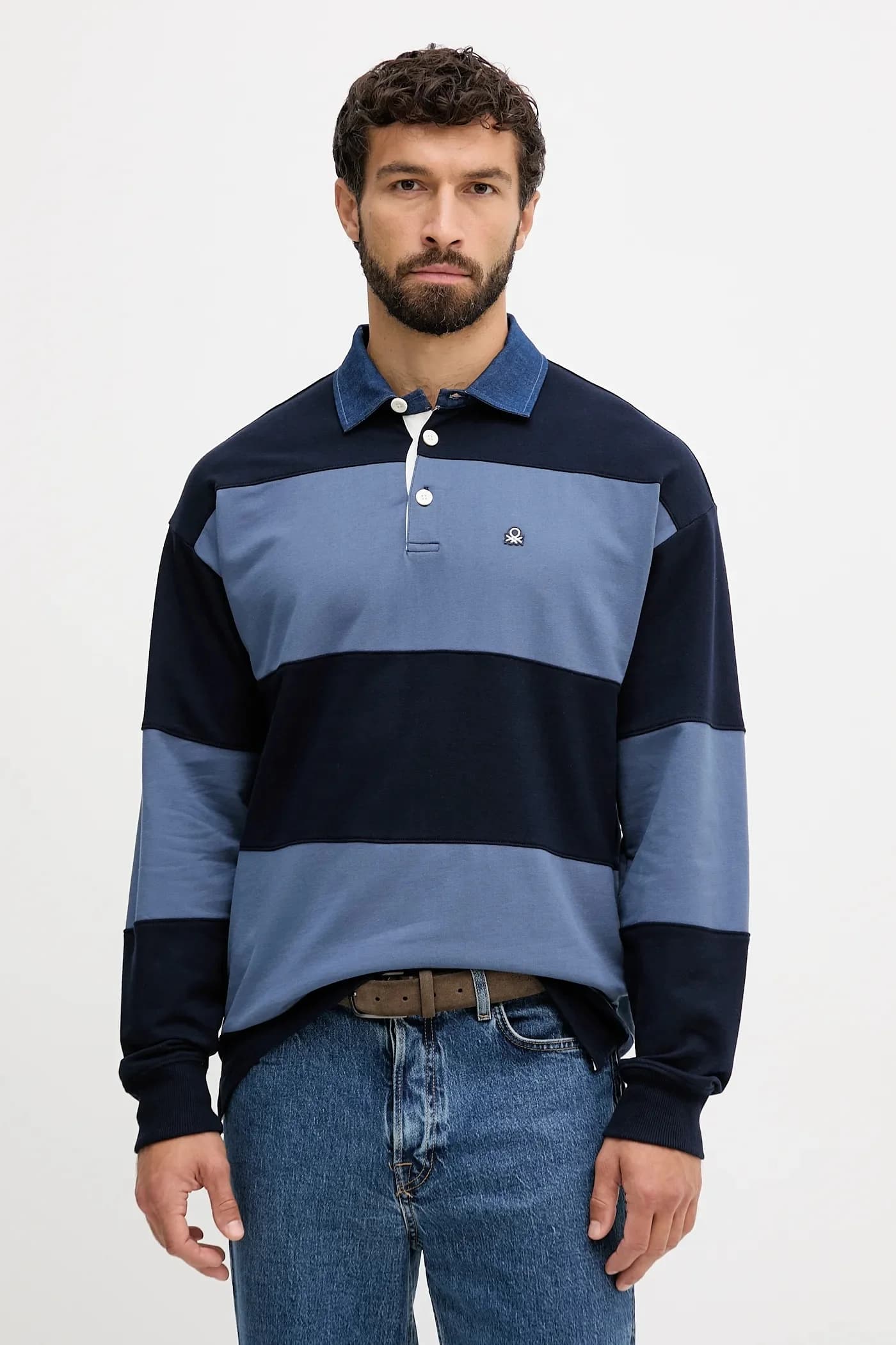 Хлопковая рубашка с длинным рукавом