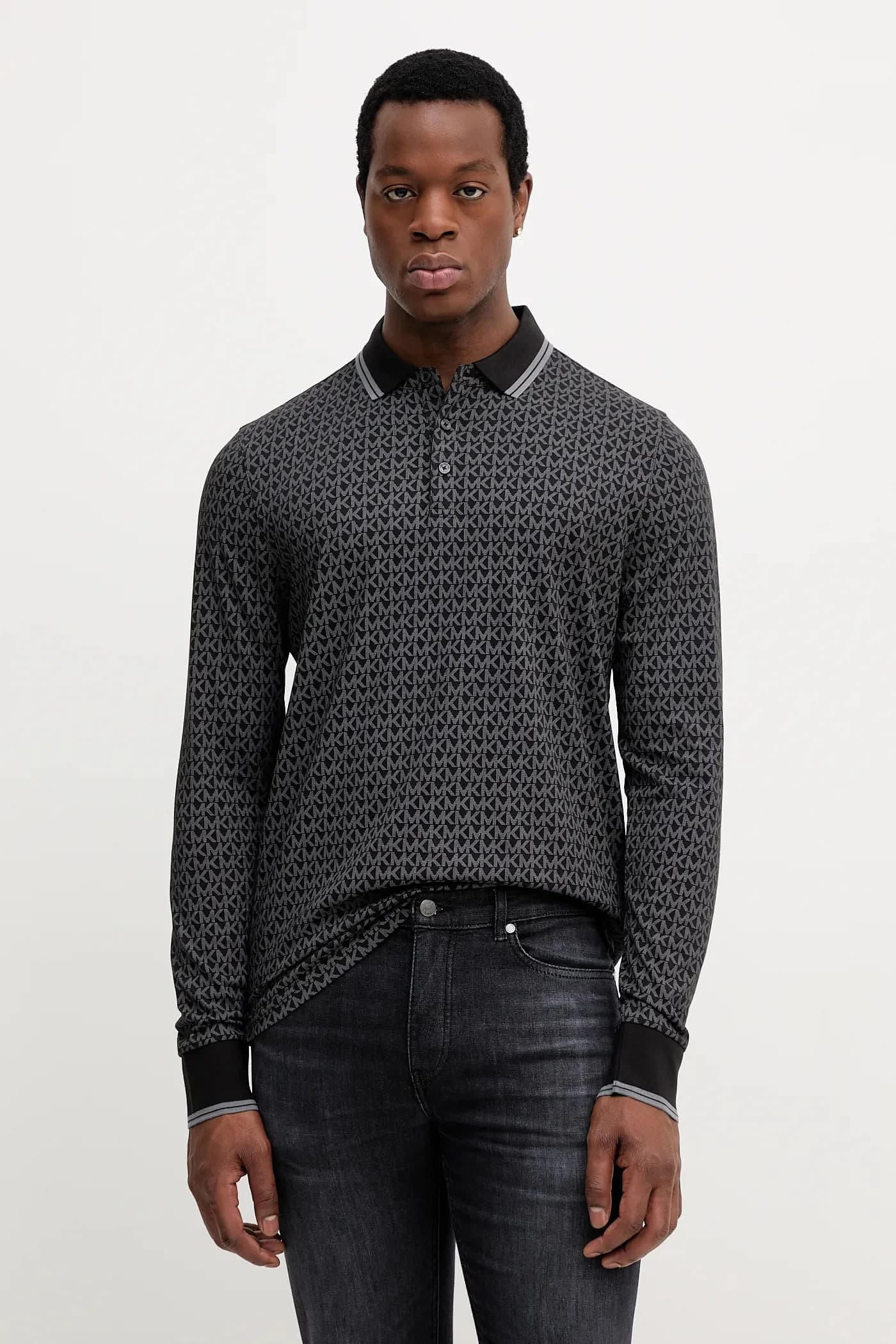 Хлопковая рубашка с длинным рукавом