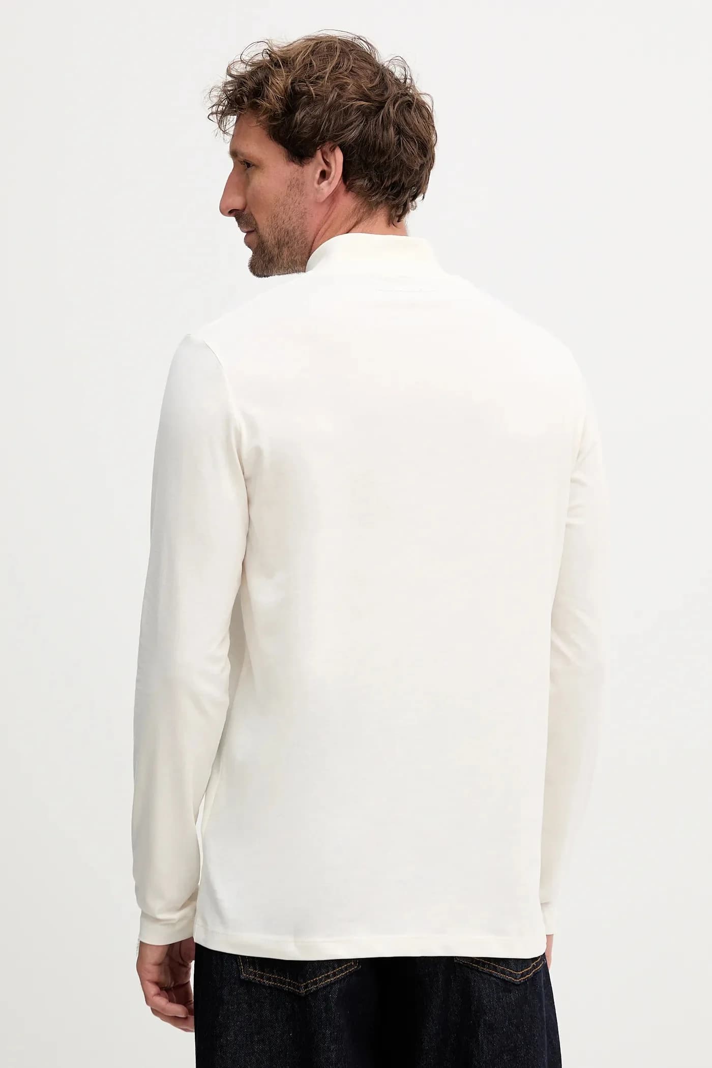 Хлопковая рубашка с длинным рукавом - фото 3