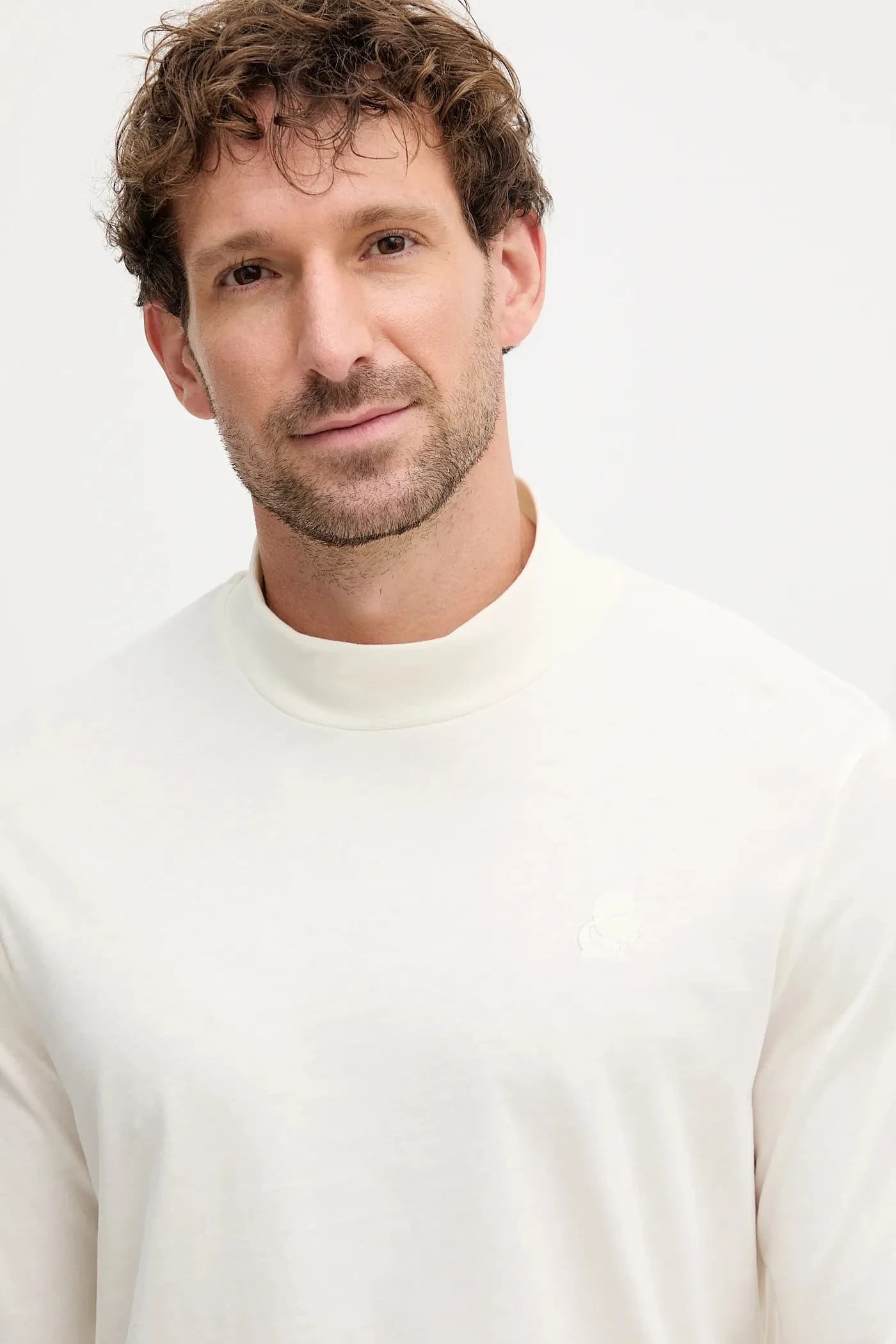 Хлопковая рубашка с длинным рукавом - фото 4