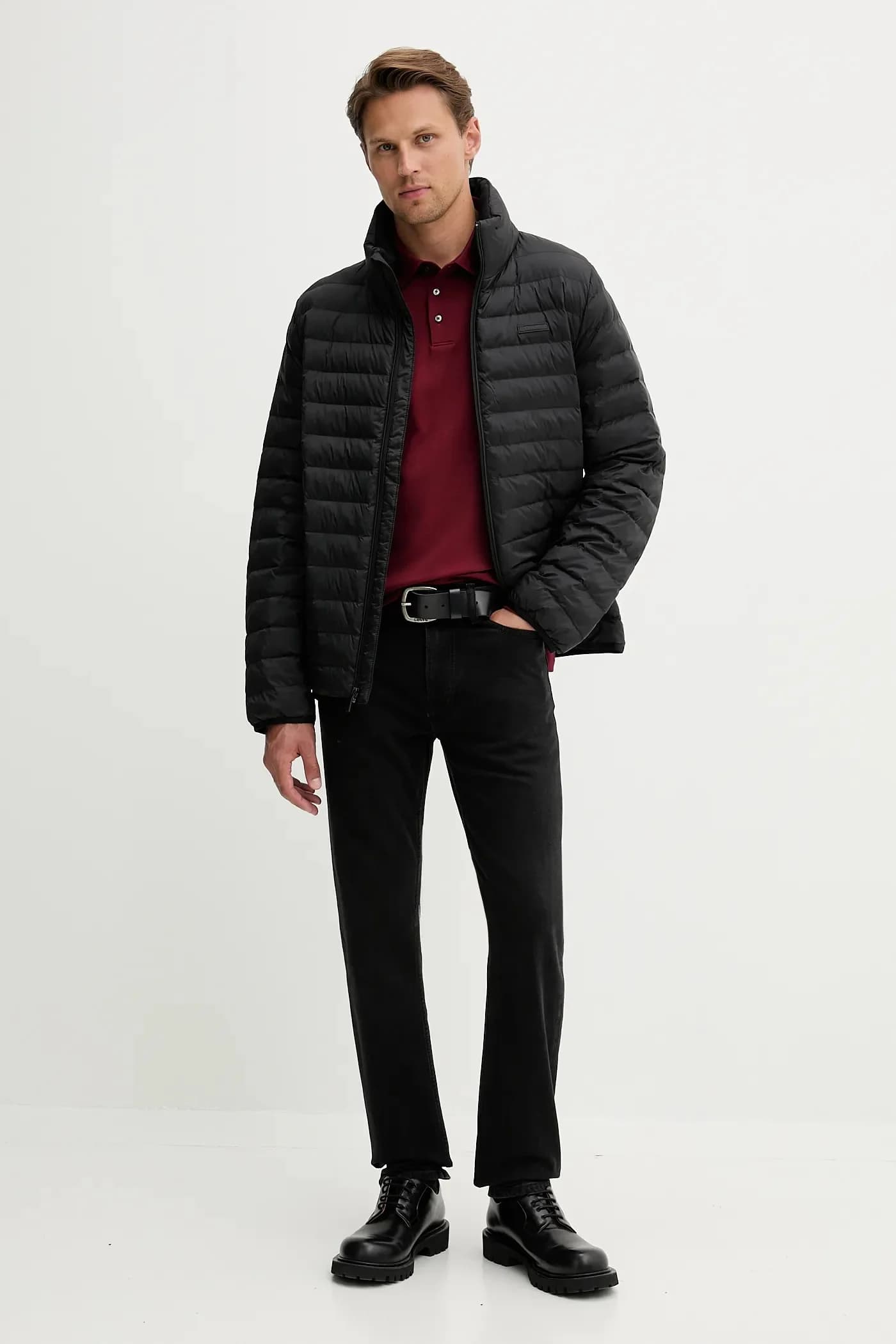 Хлопковая рубашка с длинным рукавом - фото 2