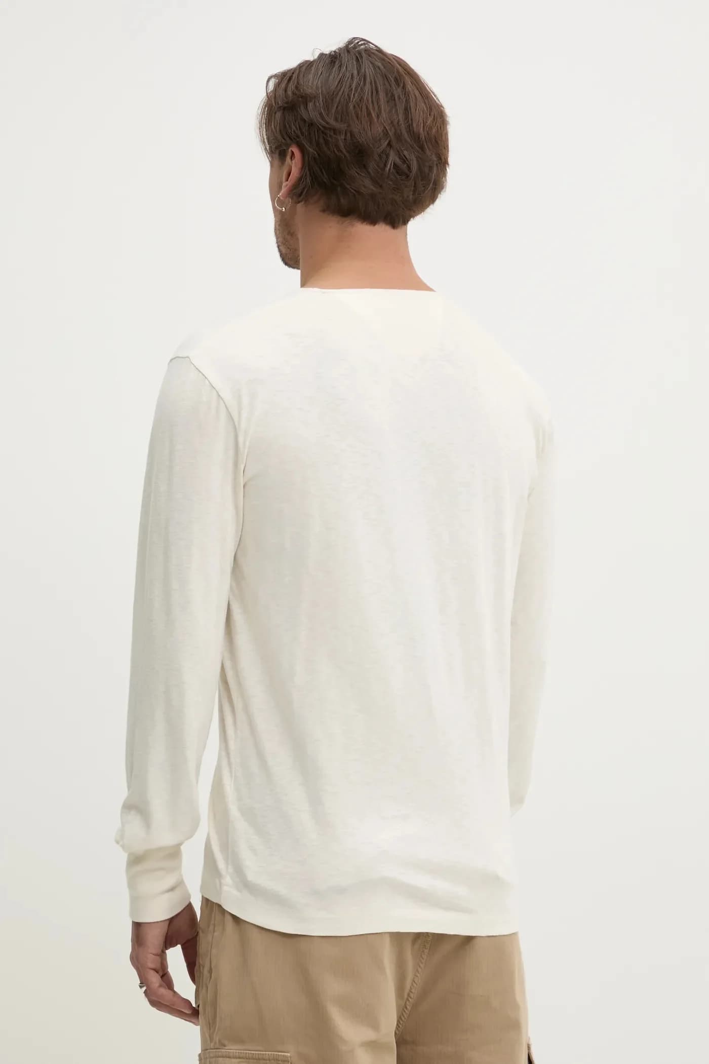 Хлопковая рубашка с длинным рукавом - фото 3