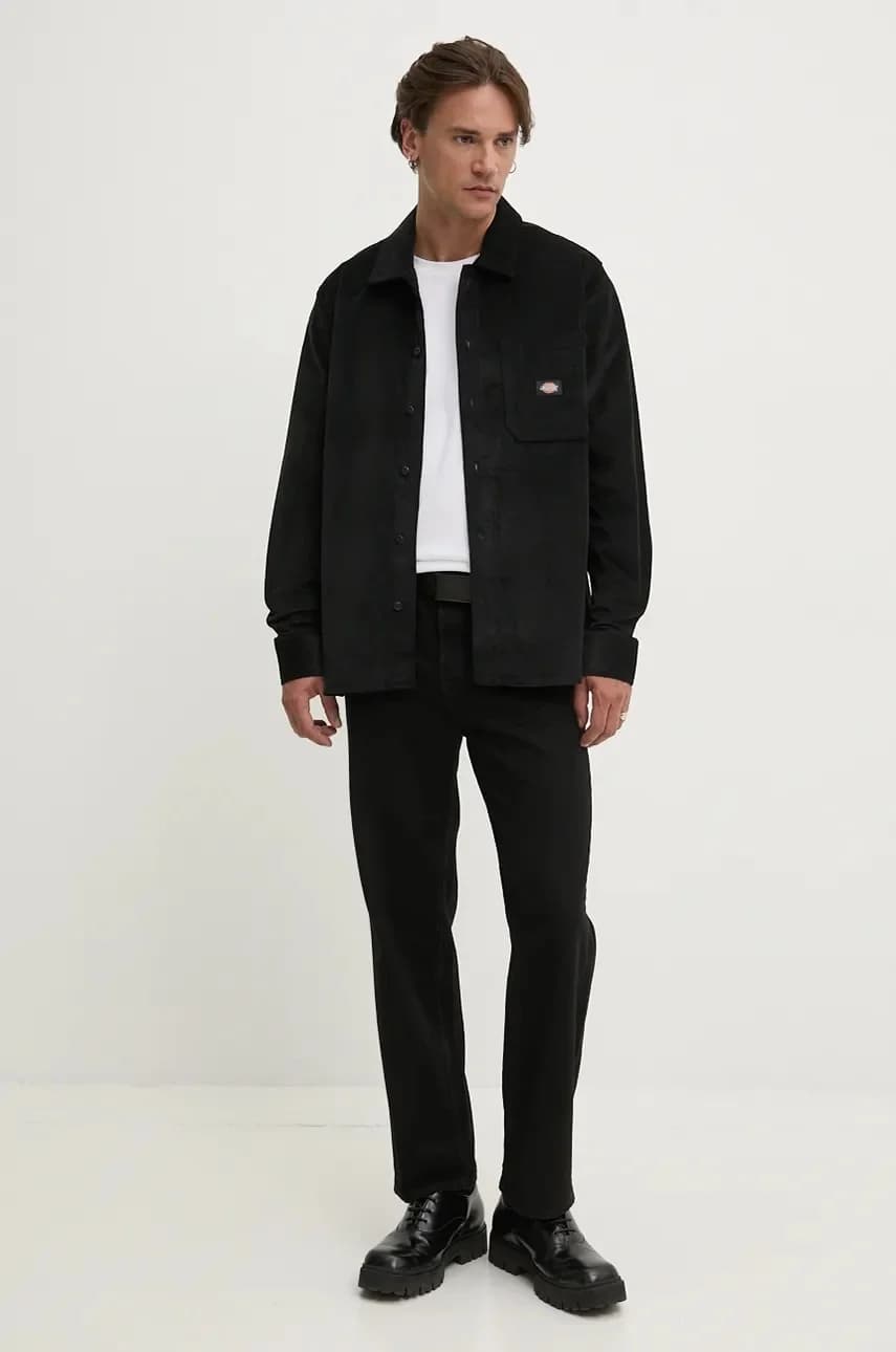 Хлопковая рубашка с длинным рукавом - фото 2