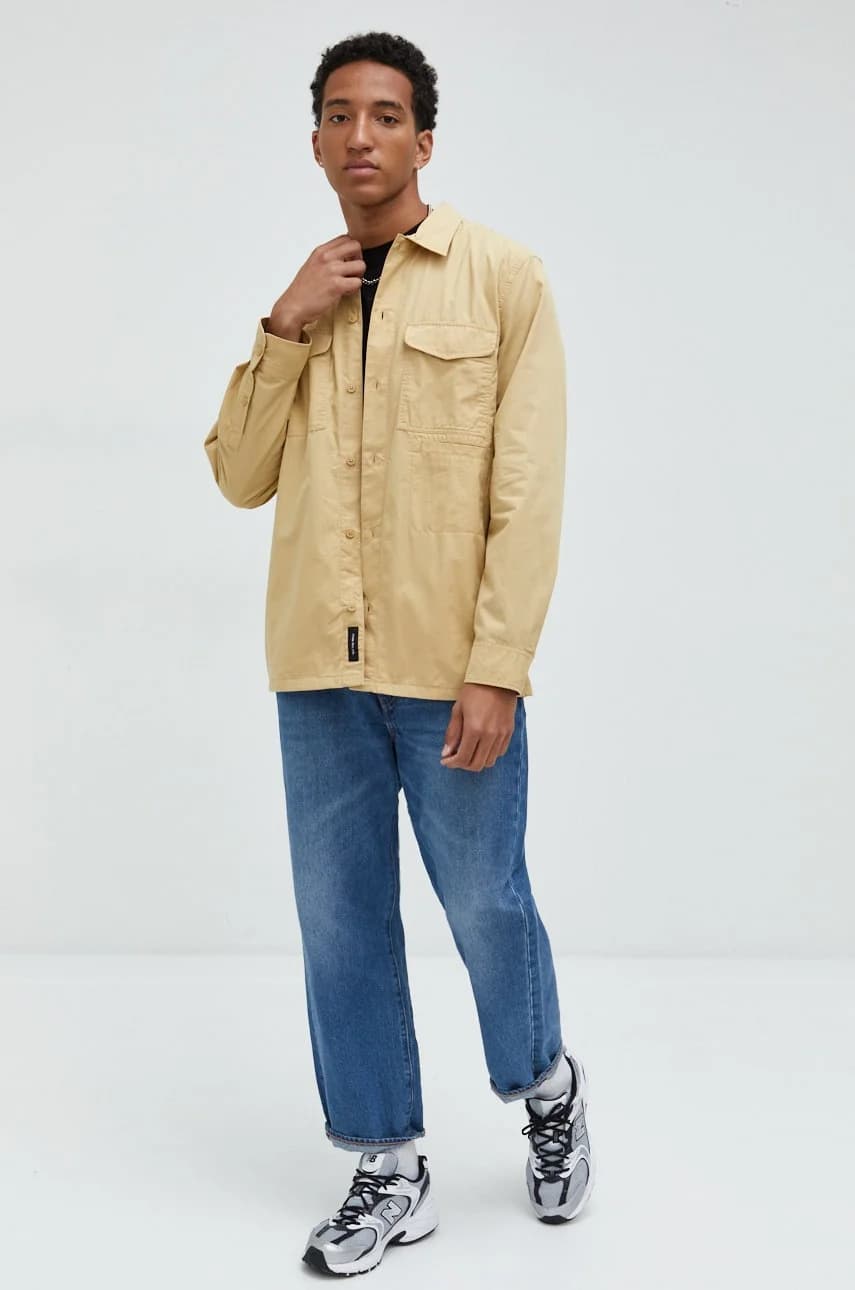 Хлопковая рубашка с длинным рукавом - фото 2