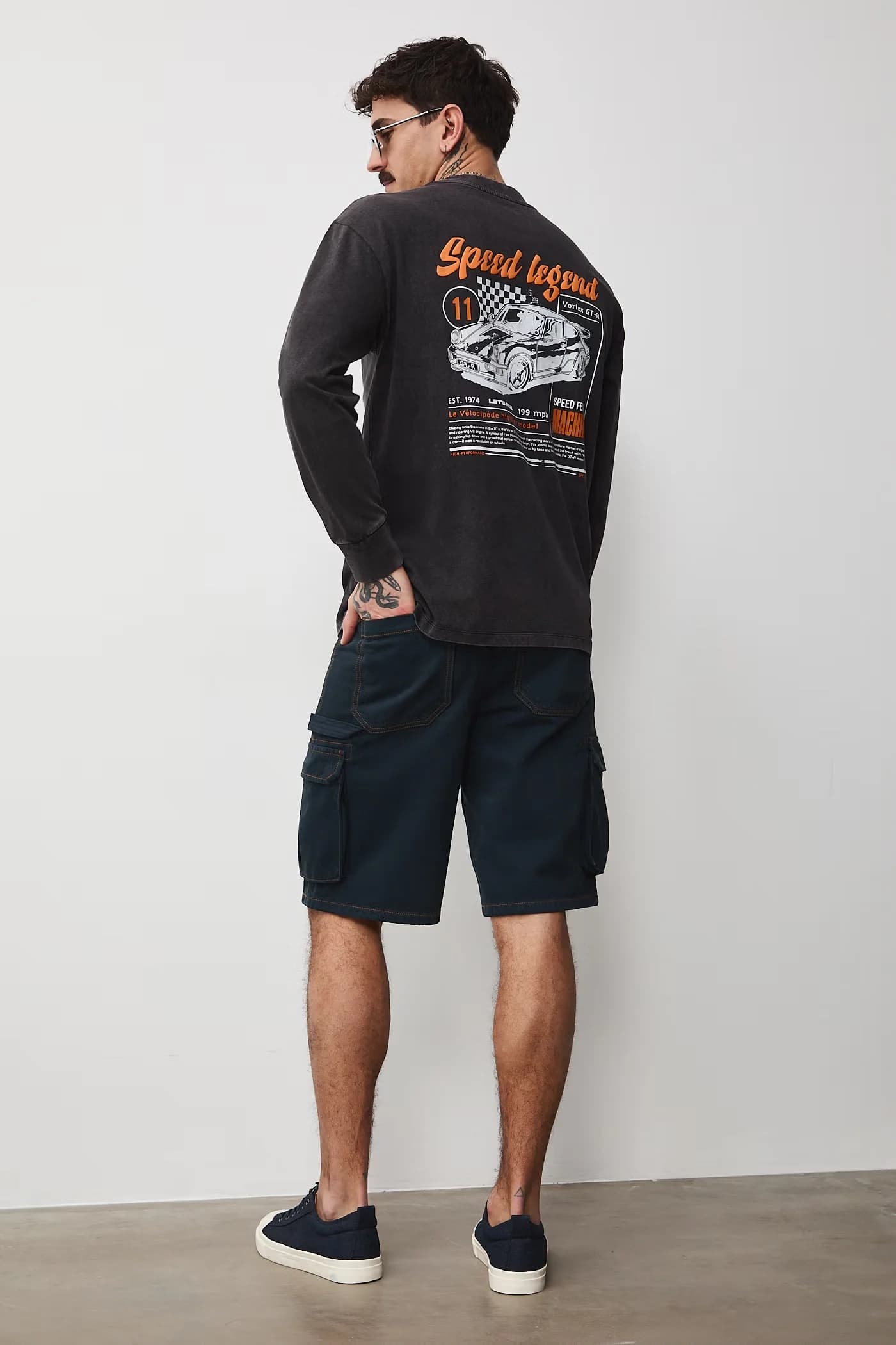 Хлопковая рубашка с длинным рукавом