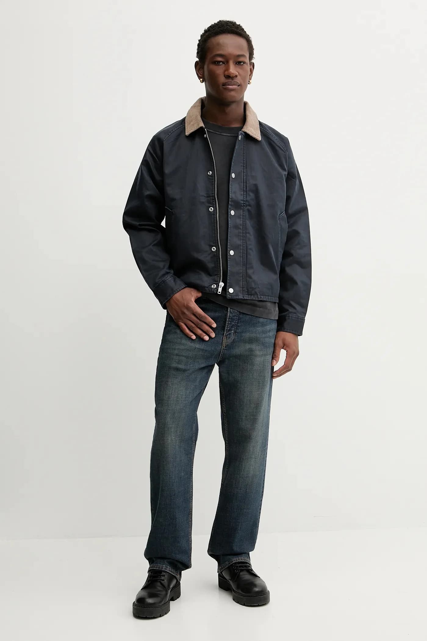 Хлопковая рубашка с длинным рукавом - фото 2