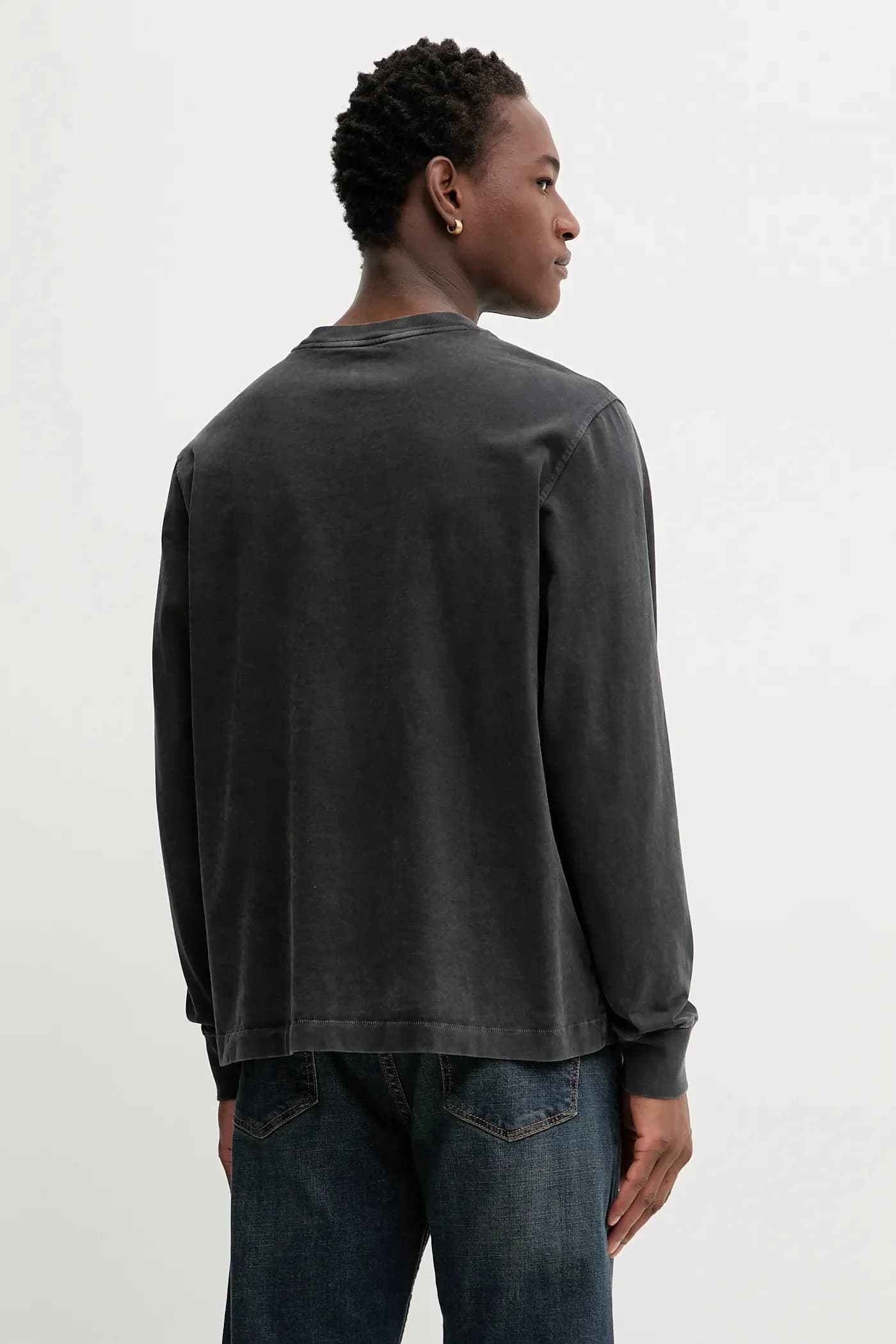 Хлопковая рубашка с длинным рукавом - фото 3