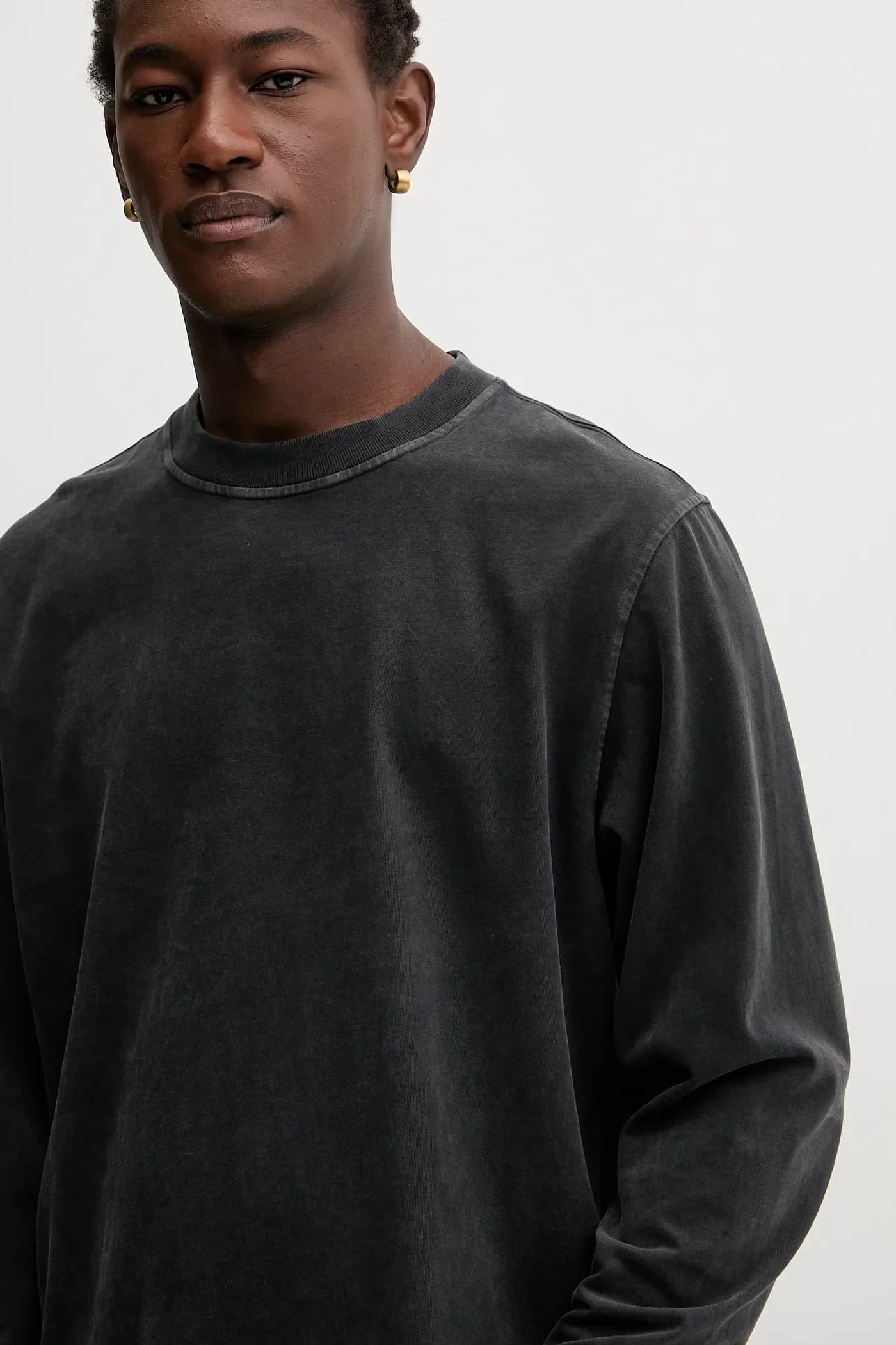 Хлопковая рубашка с длинным рукавом - фото 4