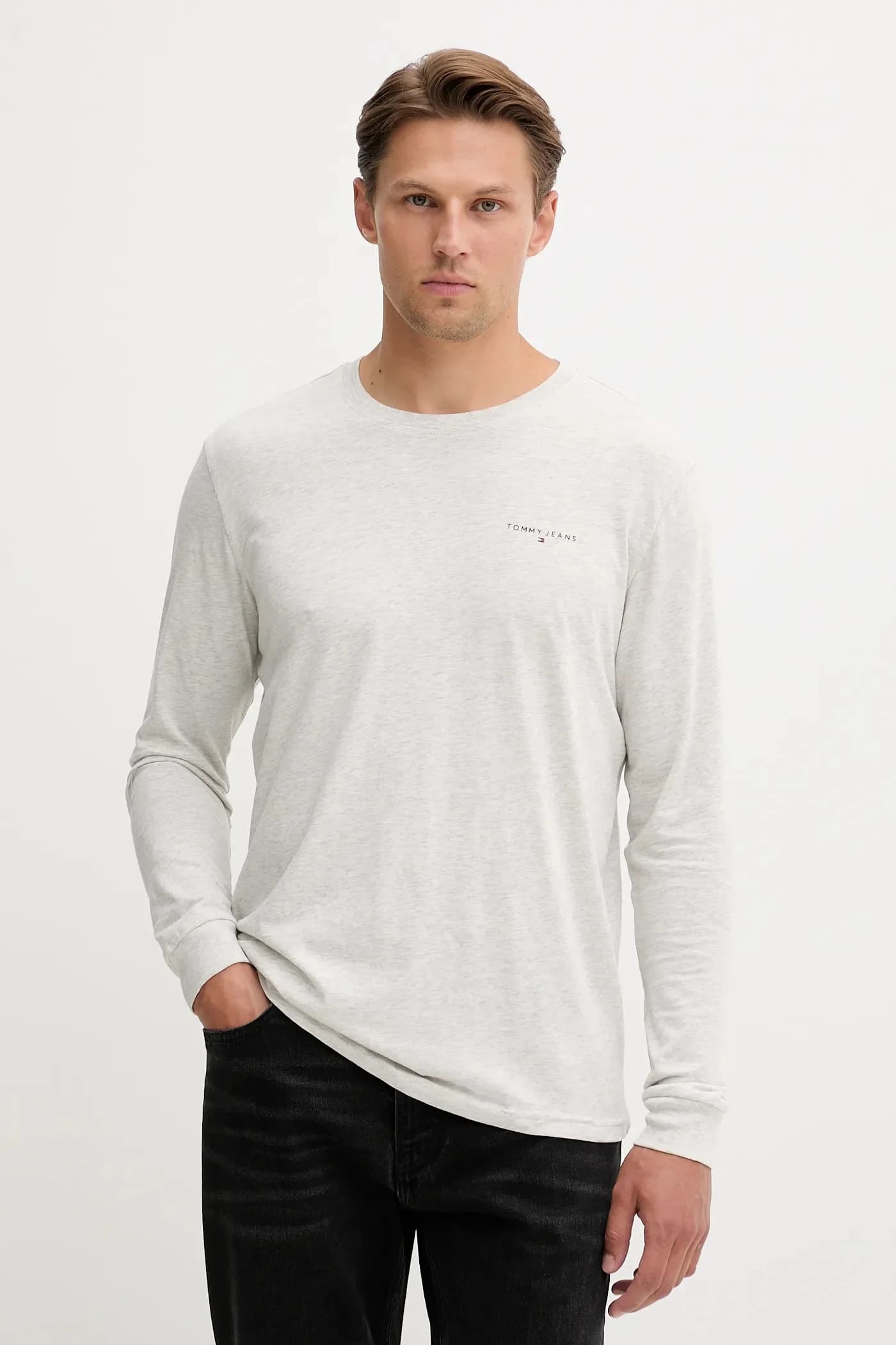 Хлопковая рубашка с длинным рукавом