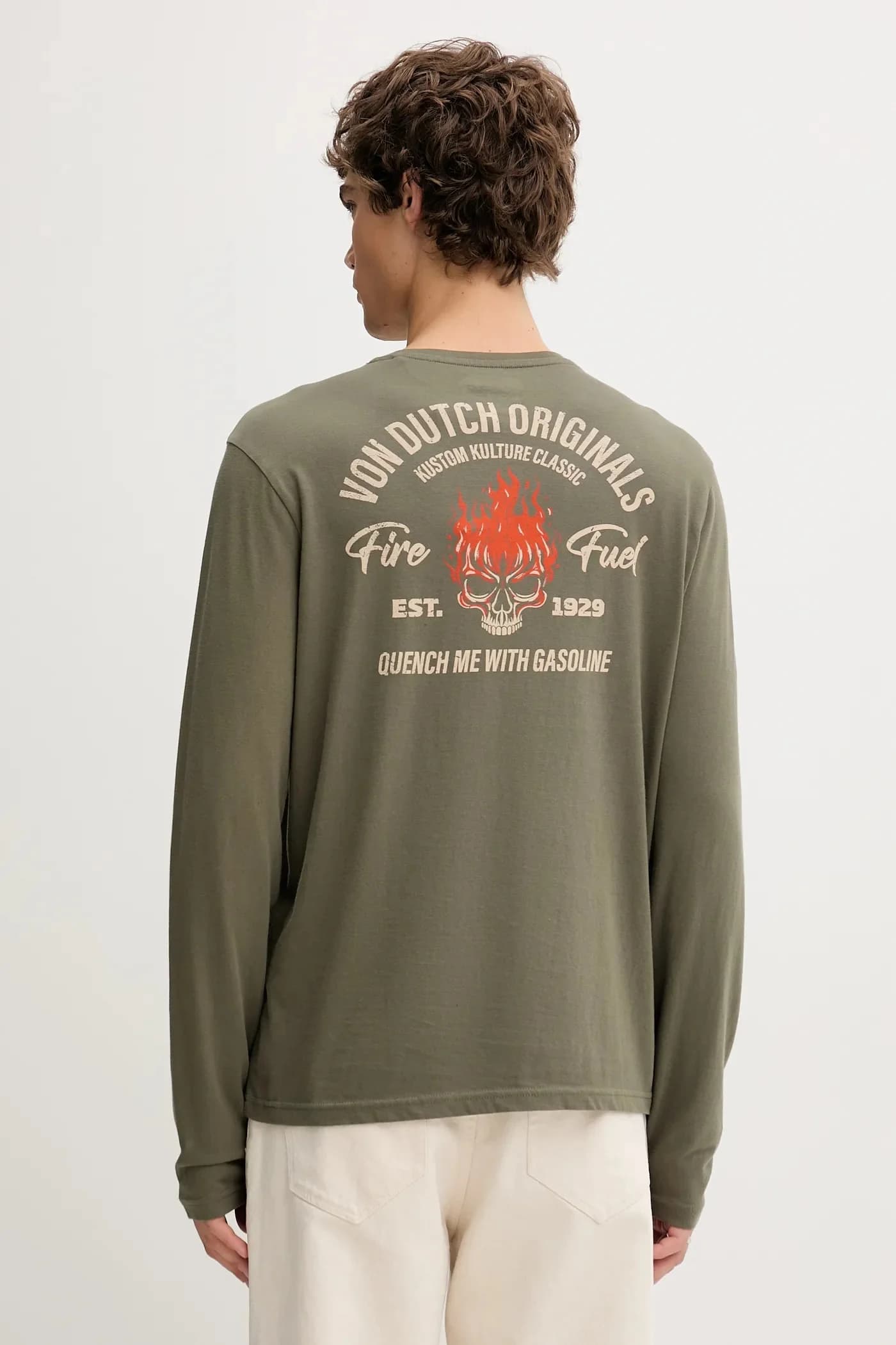 Хлопковая рубашка с длинным рукавом