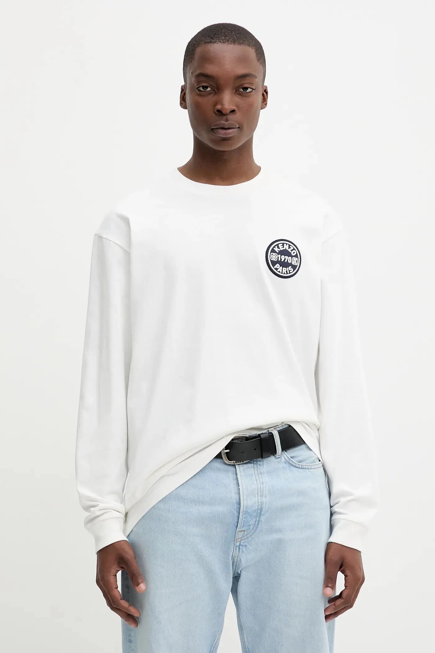 Хлопковая рубашка с длинным рукавом - фото 3