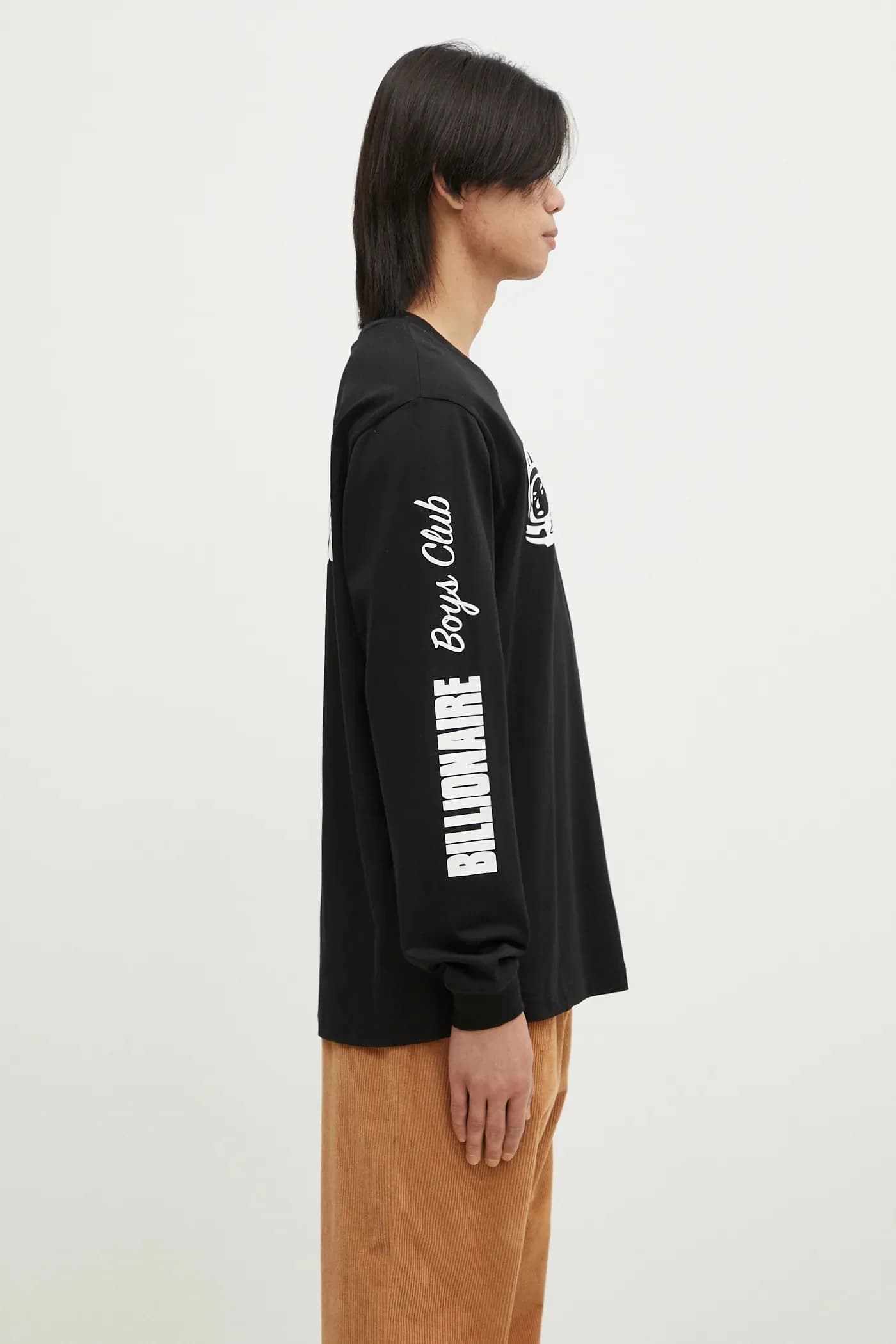 Хлопковая рубашка с длинными рукавами с разноцветным принтом - фото 4